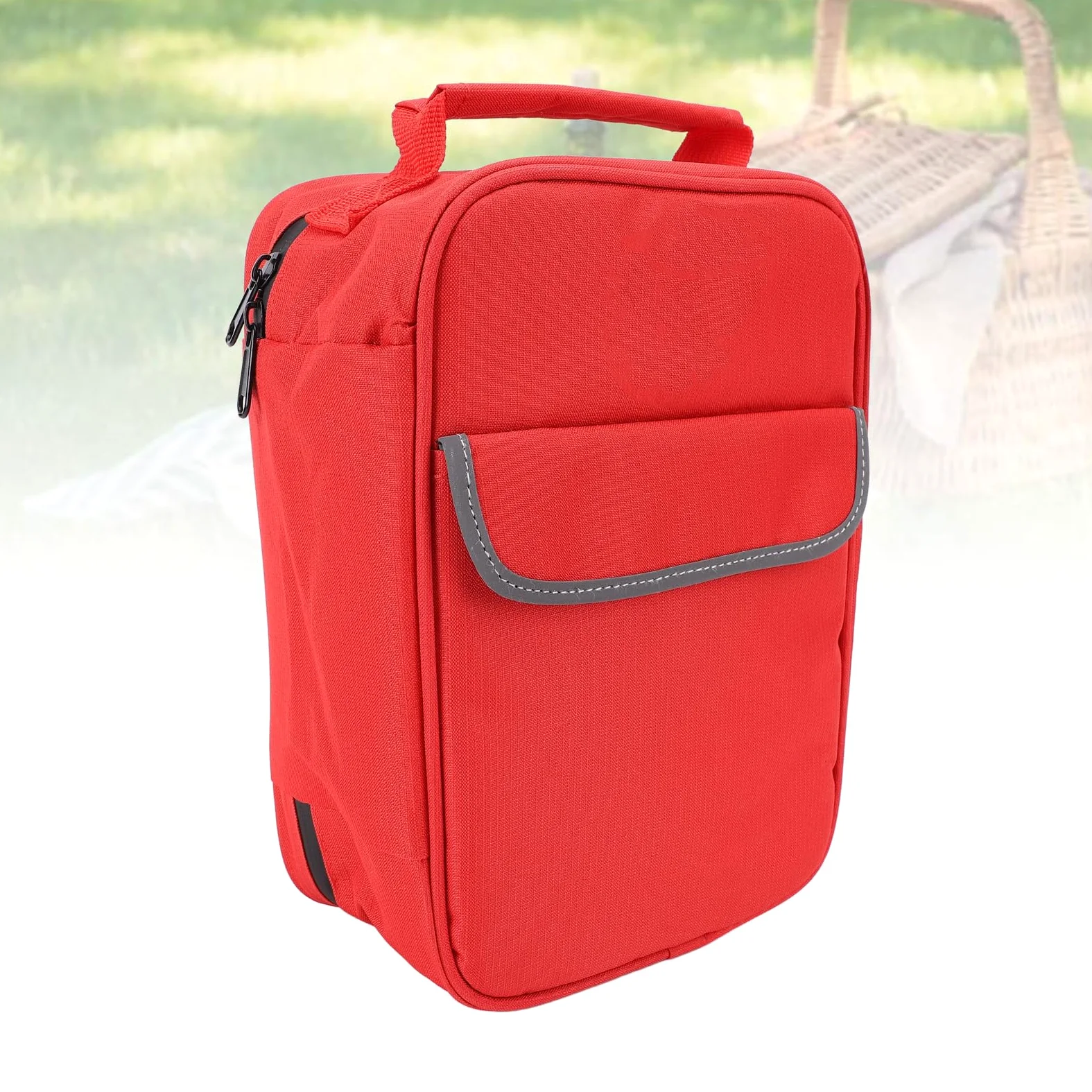 Bolsa de Primeros Auxilios de Emergencia, Bolsa de Poliéster Resistente Al Agua con Tiras Reflectantes para Viajes y Acampadas Al Aire Libre