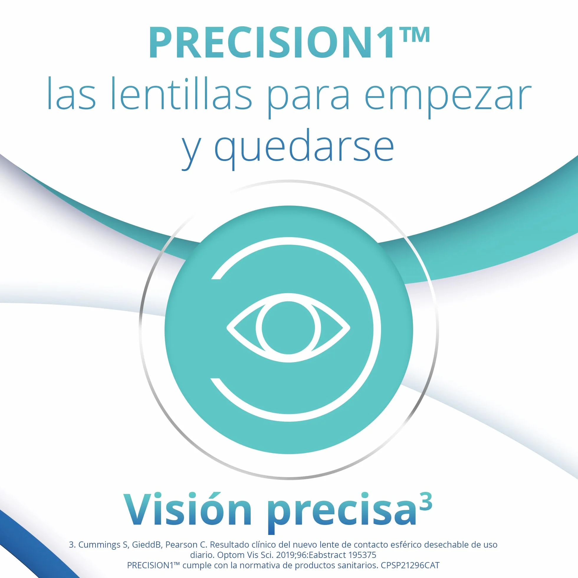 PRECISION1 Lentes de contacto reemplazo diario Pack 30 R 8.3 mm D 14.2 mm -3.00 Diopt