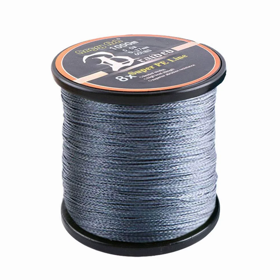 Línea de Pesca Trenzada de PE de 8 Hilos 1000m Sedal de Pesca Super Fuerte Hilo de Pesca 14-80LB Resistente a la Abrasión