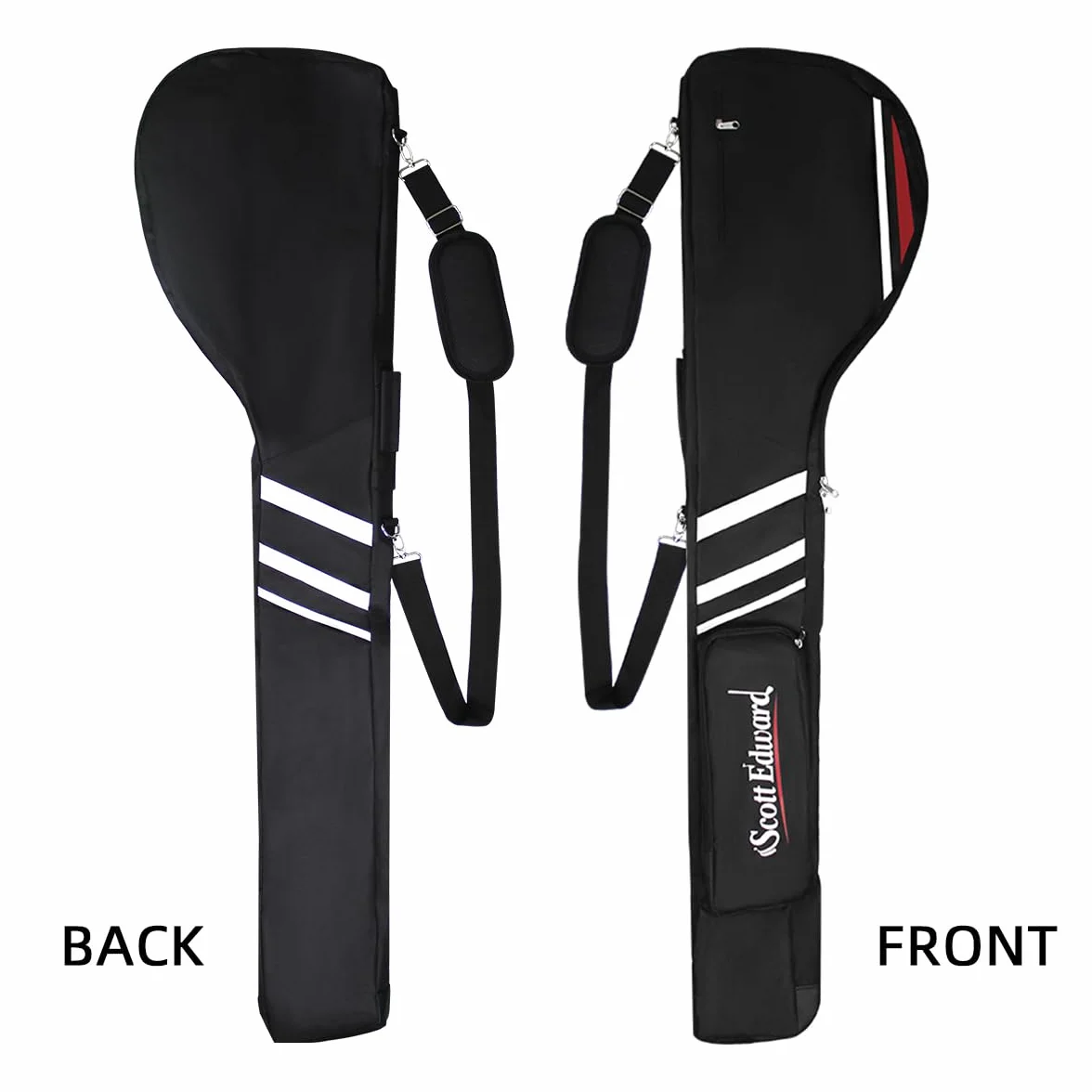 Scott Edward Bolsa de transporte plegable para palos de golf, bolsa portátil para lápices de domingo, estuche de entrenamiento ligero e impermeable, capacidad para 7-12 palos