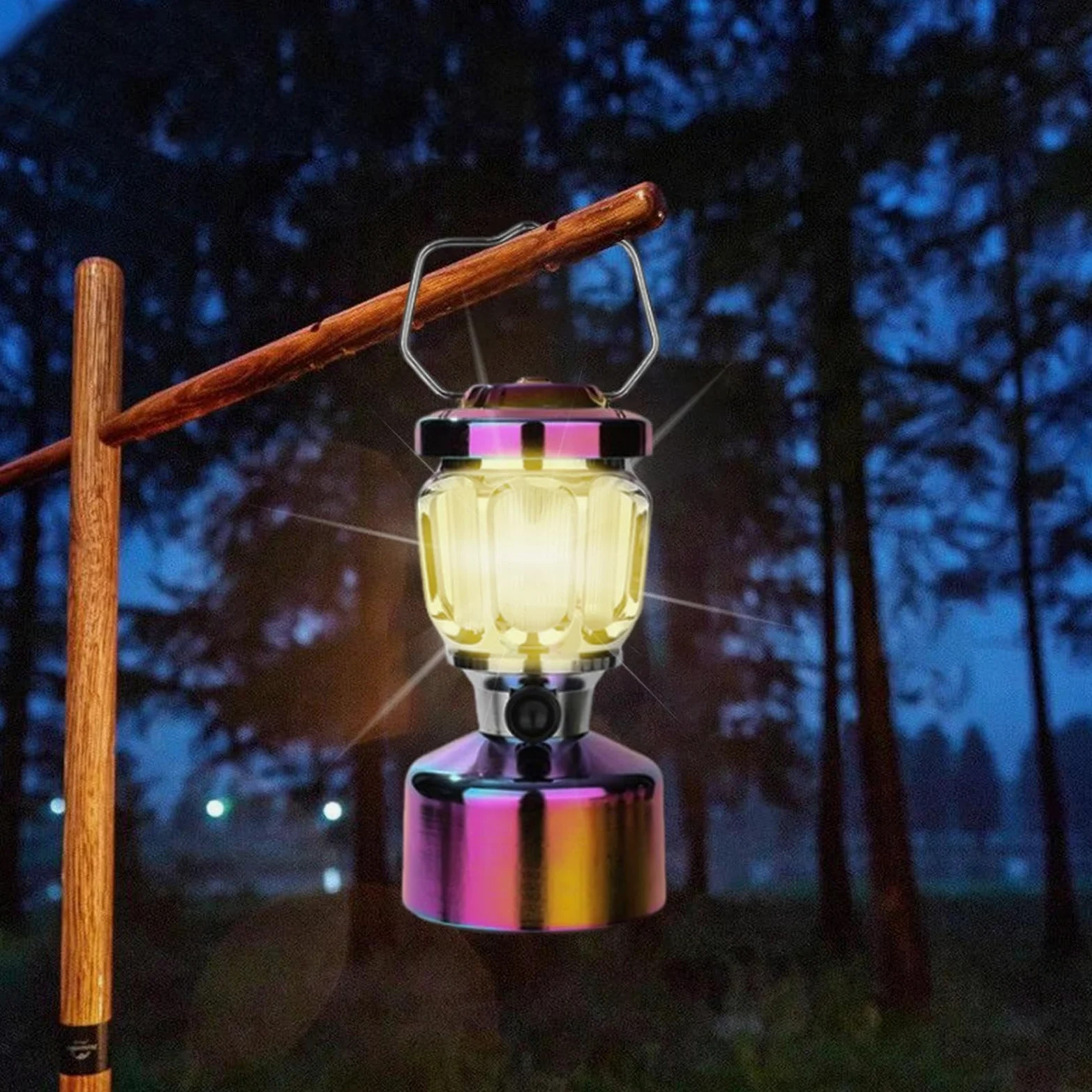 Luces de caballo para iluminación de ambiente de campamento, linterna de | camping resistente a la intemperie, linternas recargables portátiles para cortes de energía, hogar y senderismo