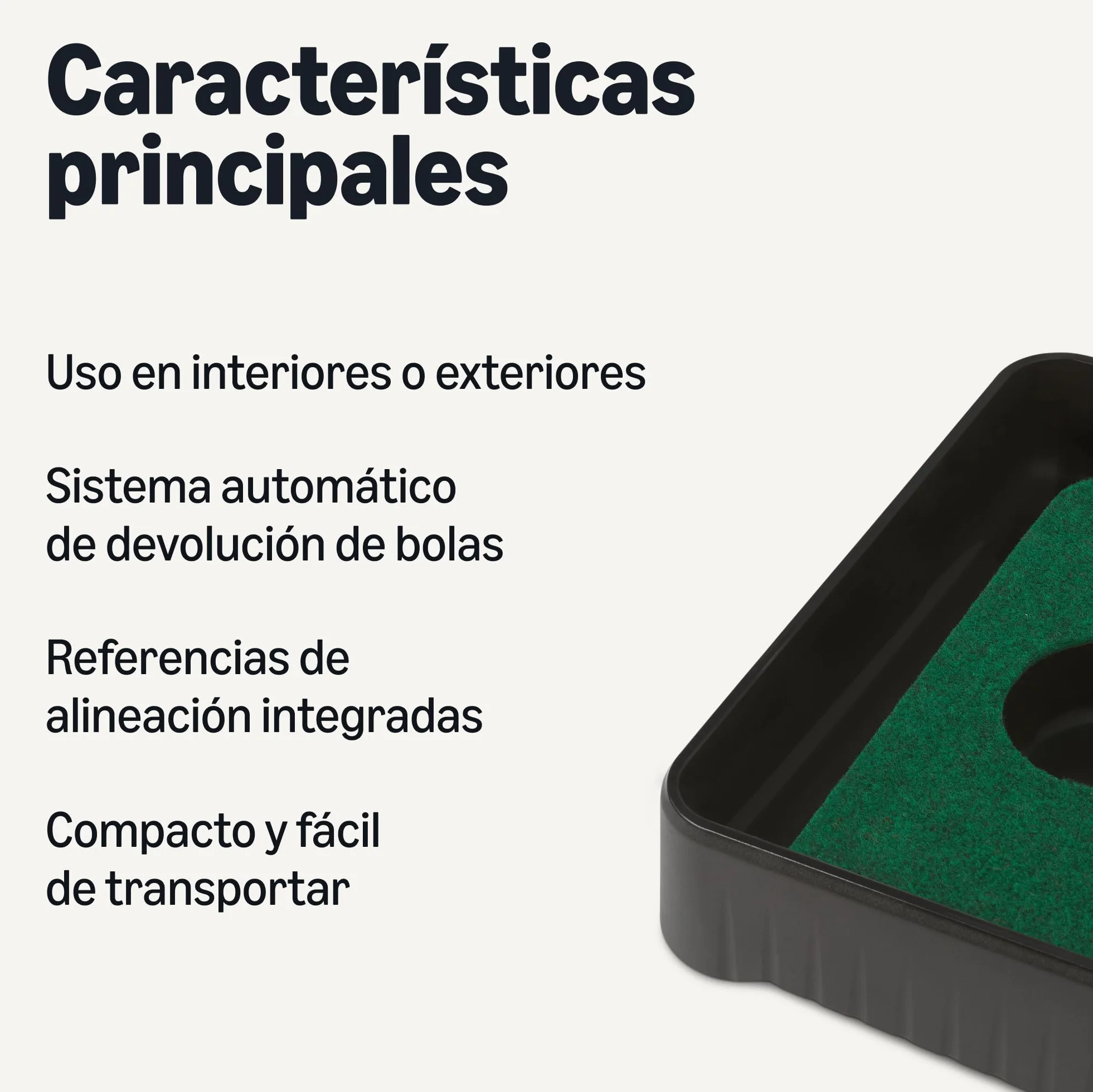 Amazon Basics Alfombrilla de Golf con Devolución Automática de Pelotas, Tapete de Entrenamiento con Guías de Alineación, Green de Práctica para Interiores y Exteriores, 277 x 36,5cm, Verde