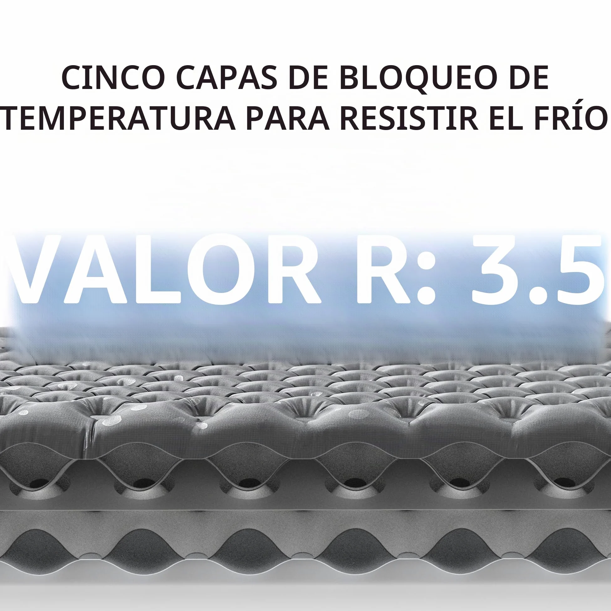 Naturehike Colchoneta para Dormir para Acampar con Valor R 3,5, colchoneta para Dormir autoinflable Ultraligera para Las 4 Estaciones, colchón de Aire Duradero con Bolsa Inflable L