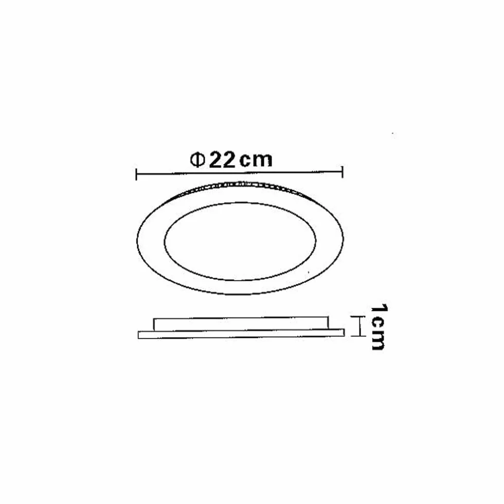 Downlight LED redondo extraplano blanco 18W 1480 lm Luz fría 6000°K 30.000H