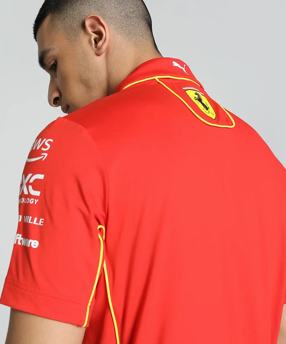 Polo del Equipo Profesional Scuderia Ferrari 2024 para Hombre - Rojo