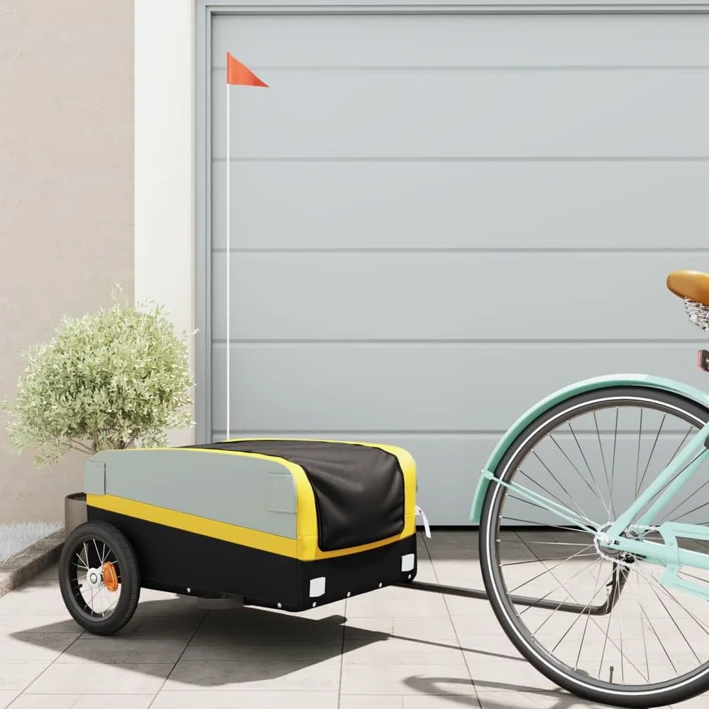Remolque de bicicleta (30 kg, 30 kg, hierro remolque, transporte para bicicleta, carro con ruedas -A