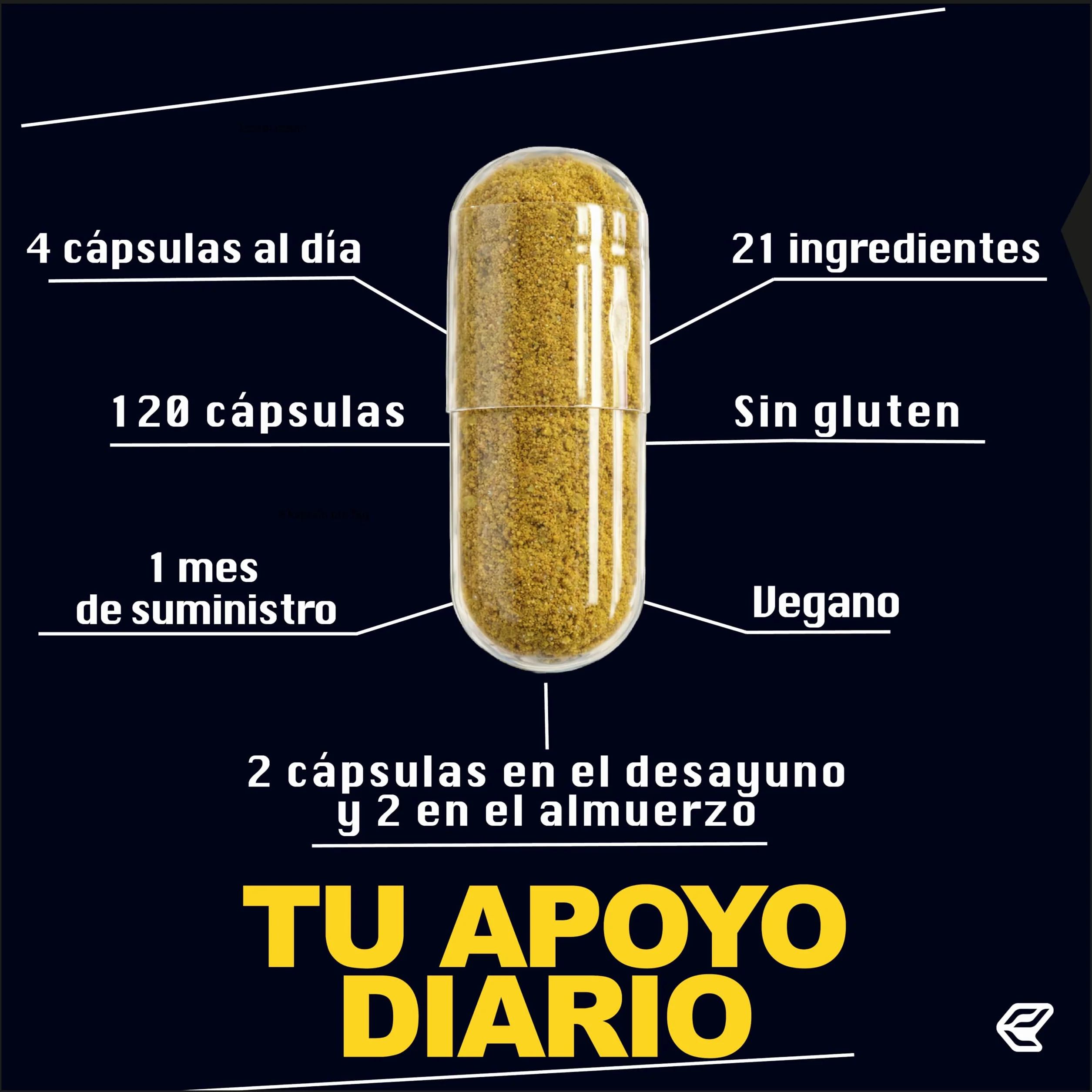 Italian Elite Testo Complex 120 Cápsulas - Maca 8000 mg, Tribulus, Fenogreco, Zinc, Arginina, Taurina, Ashwagandha, Vitaminas y Minerales