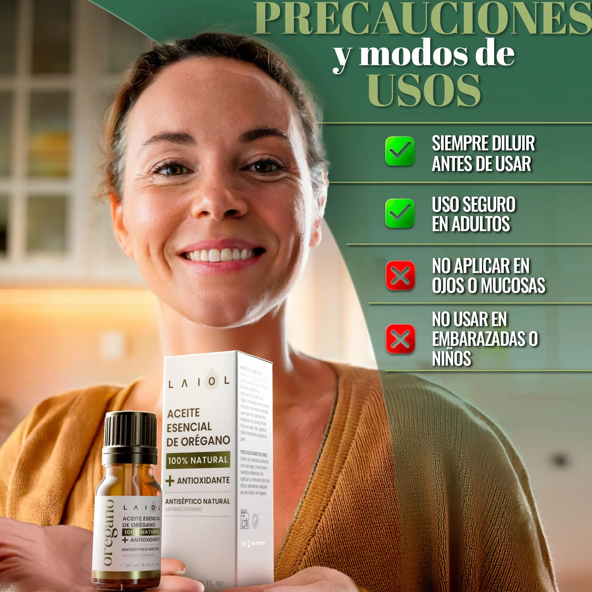 Aceite Esencial de Orégano Puro 10 ml 100% Natural con Carvacrol Orgánico