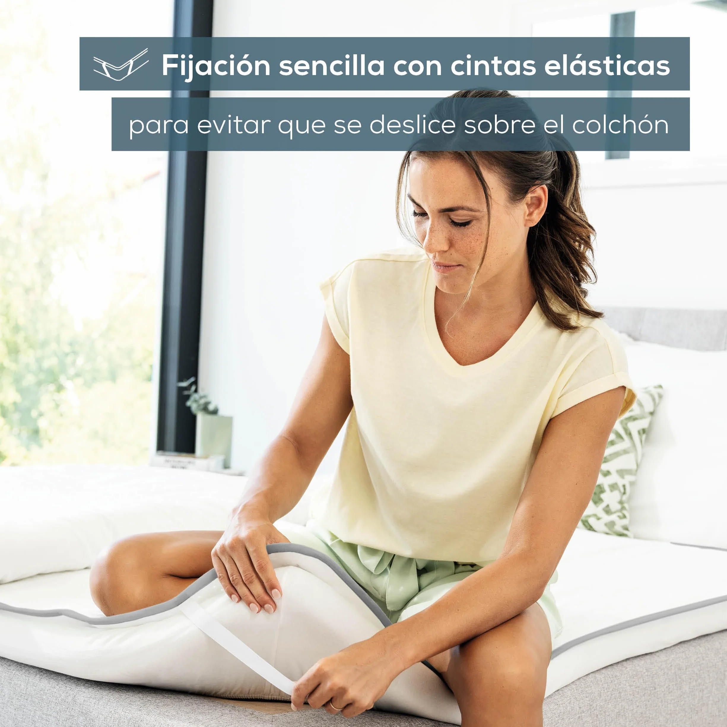 Beurer TS 17 Calientacamas eléctrico, Material no Tejido Suave, Antideslizante Gracias a la fijación con Cinta elástica, 3 Niveles de Temperatura, 150 x 80 cm, Sistema de Seguridad