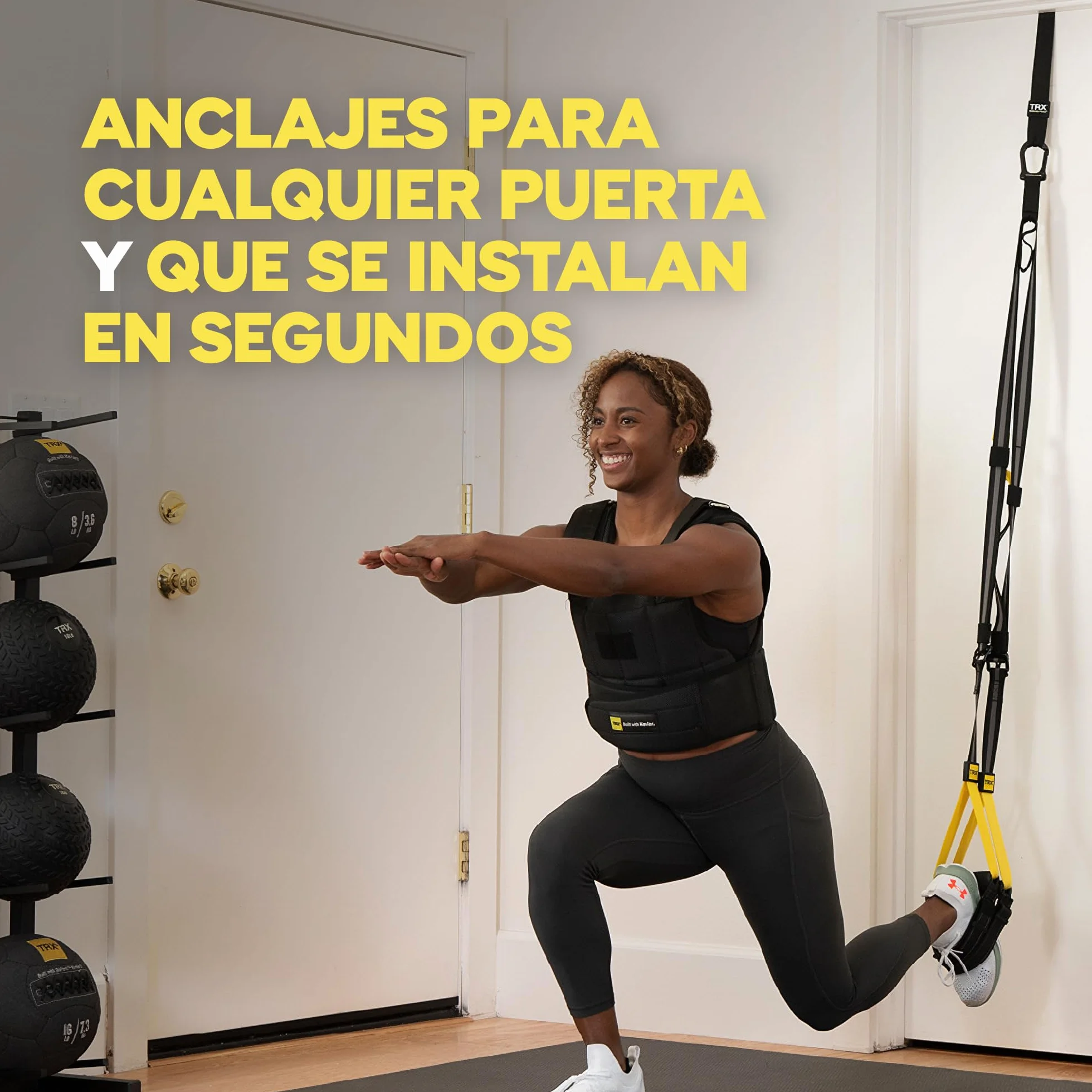 TRX All-in-One - Sistema de entrenamiento en suspensión - Versátil sistema de gimnasio en casa - Incluye acceso al club de entrenamiento TRX