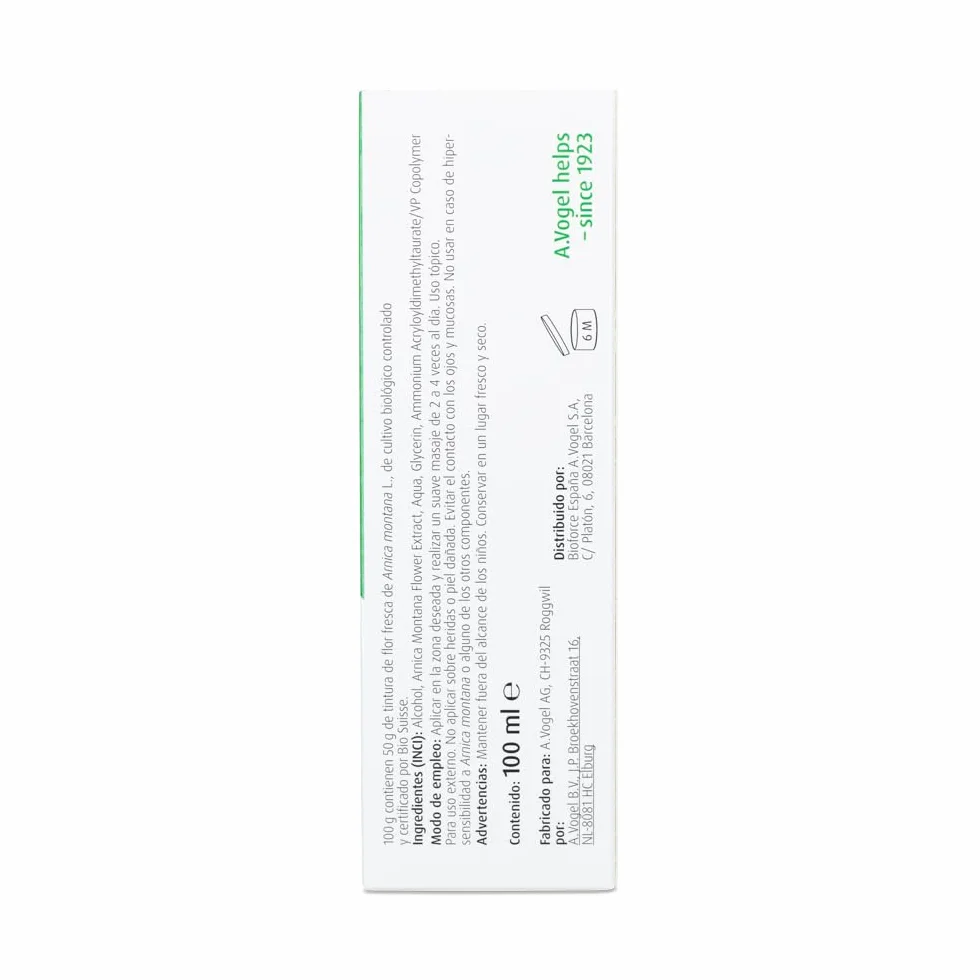 A.Vogel Árnica Gel Orgánico 100 ml para Músculos y Articulaciones