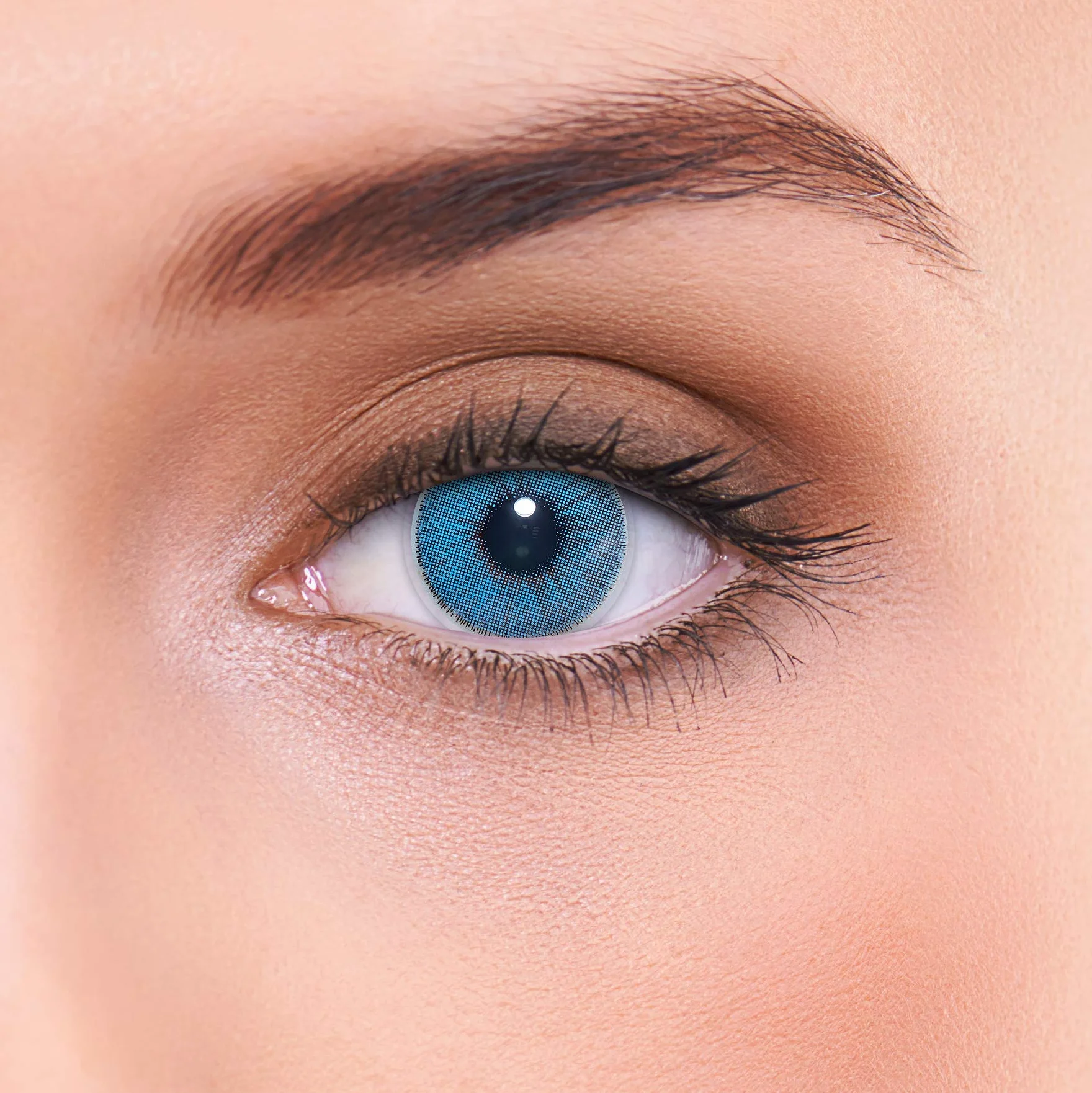Lentes de contacto azules naturales NATURAL SAPPHIRE alta cobertura 1 par 14.00 mm sin aumento 0,00 dioptrías