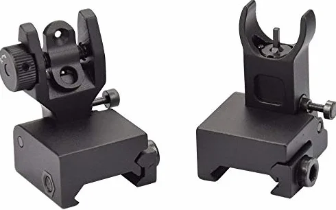 Flip Sight, Compatible con Picatinny y Weaver Rails, Vista Plegable