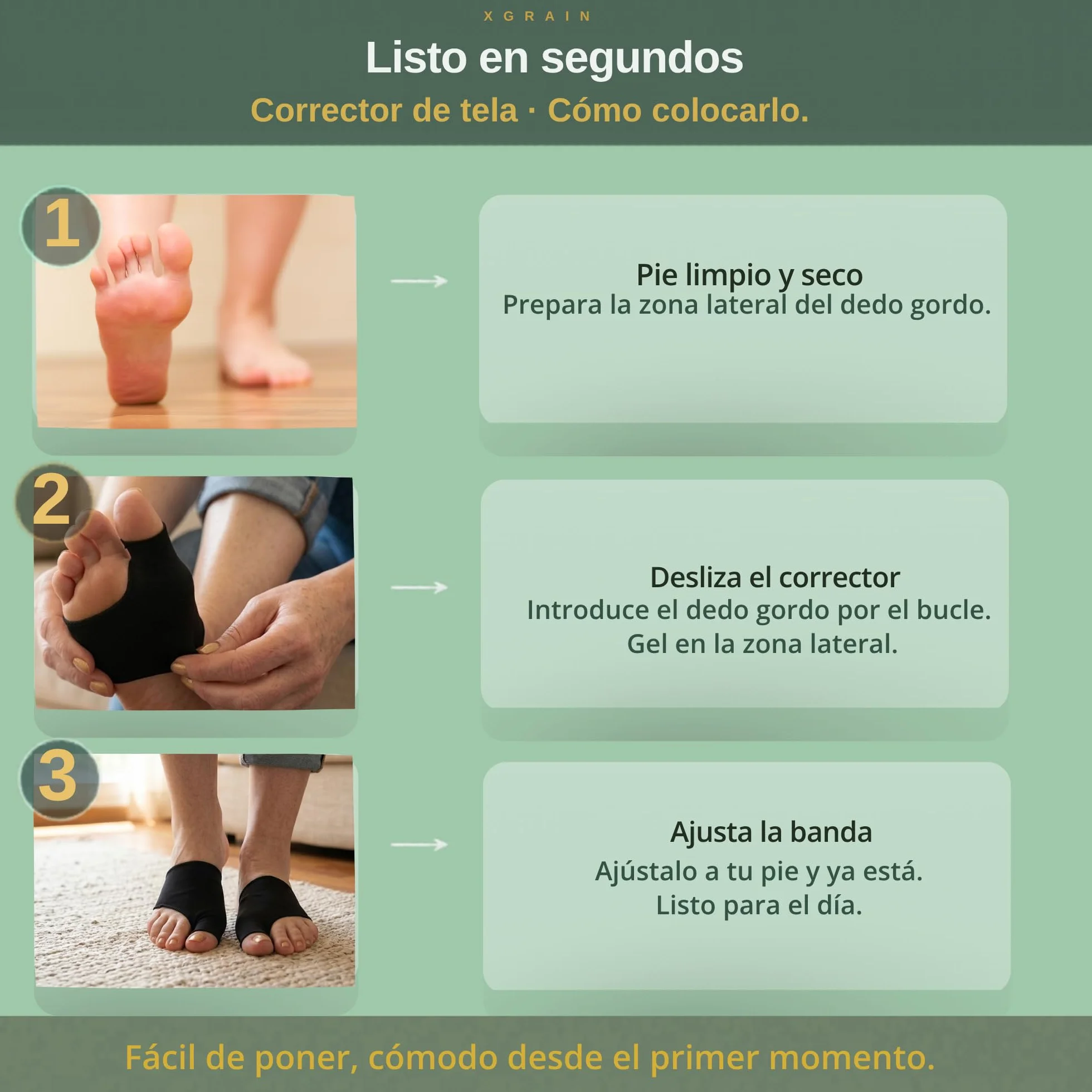 Corrector de Juanetes Separador Dedos pie Negro Férula Hallux Valcus con Almohadilla de Gel Pack 4 Piezas