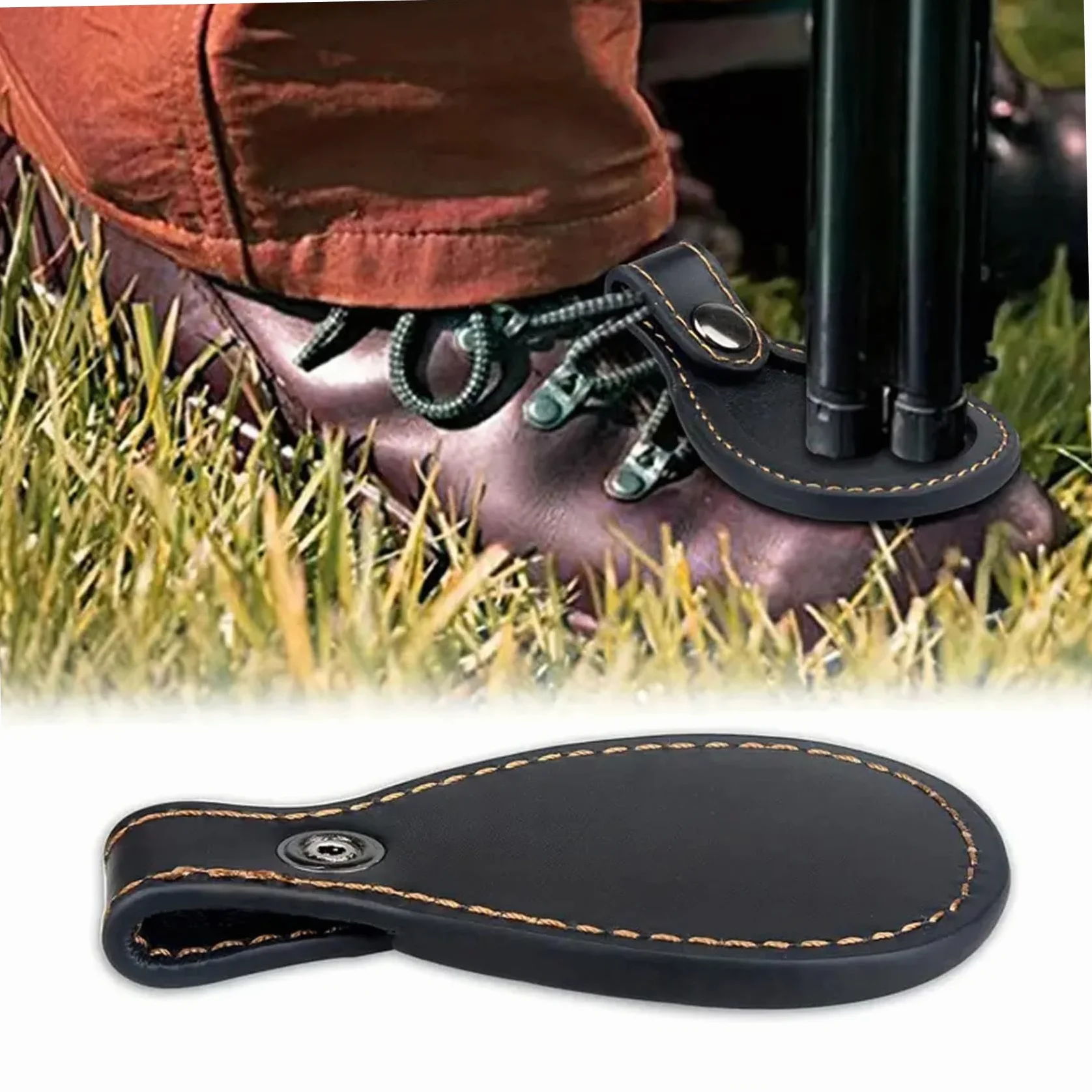 Soporte para Tiro, Soporte para Pistola Antideslizante de Cuero PU 3x4 con botón de presión de Metal, Accesorios para Zapatos extraíbles y Lavables para Accesorios de Escopeta de Caza y Tiro al Aire