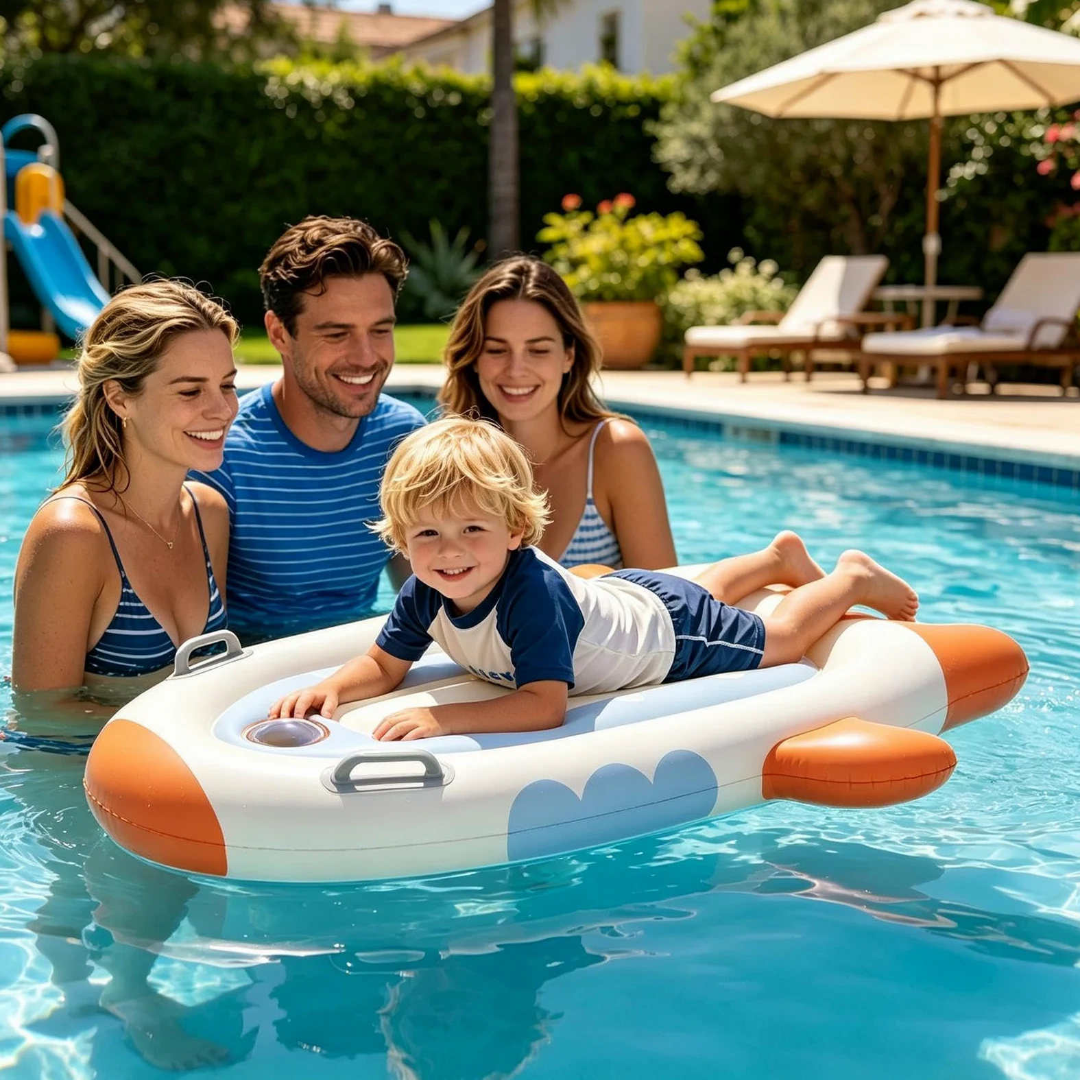Balsa inflable para niños en la playa de arena, juguete inflable con | Tabla de natación para niños adecuada para agua, arena, surf, surf, swi