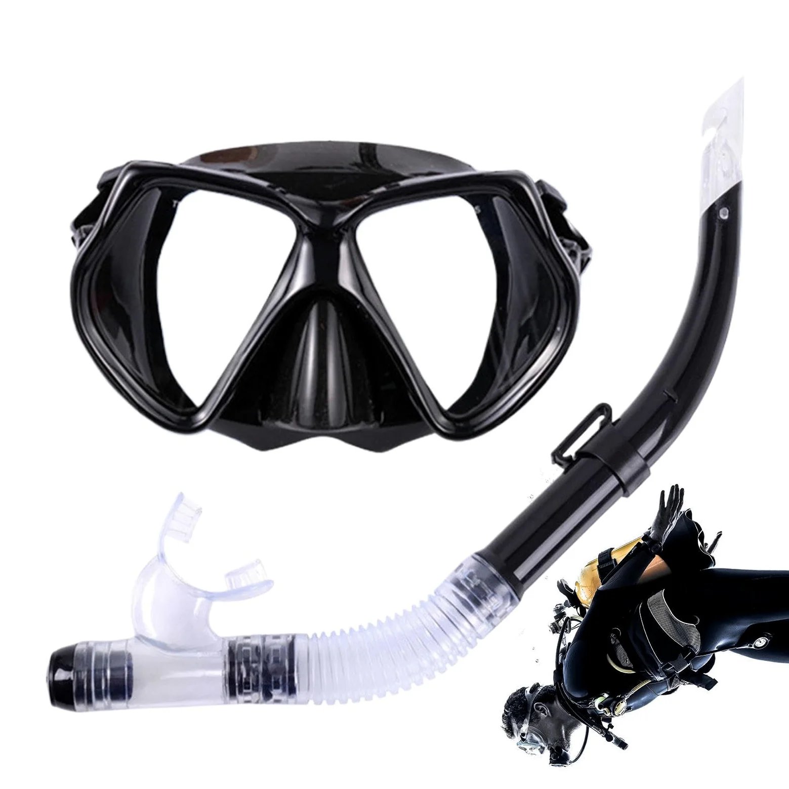 Gafas de snorkel Ajustable Antifugas Visión Panorámica | Gafas Subacuáticas y Equipo Snorkel para Hombres, Mujeres, Jóvenes, Niños, Viaje al Aire Libre, Playa, Vacaciones Verano