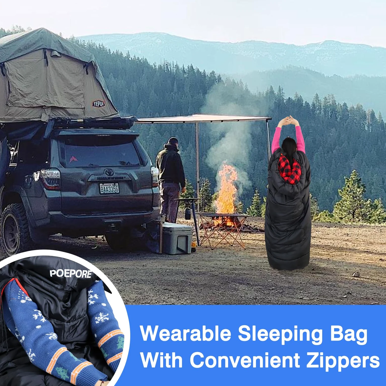Saco de dormir de franela de algodón de 0 grados para clima frío para adultos, XXL, saco de dormir portátil para 4 estaciones, impermeable, con saco de compresión