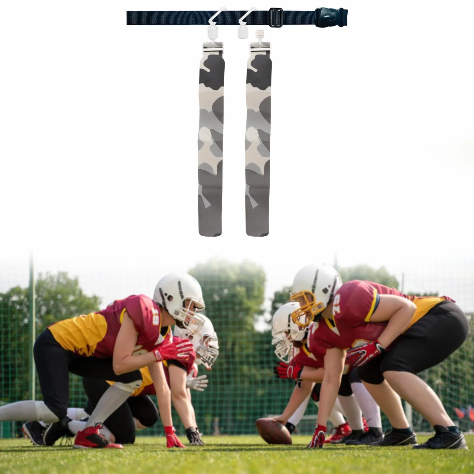Rugby Tag Belt Flag Football Bann Flag Competition Accessors Accesorios PLAYORES COMPAÑADA Correa de LA Cinta DESCATABLE