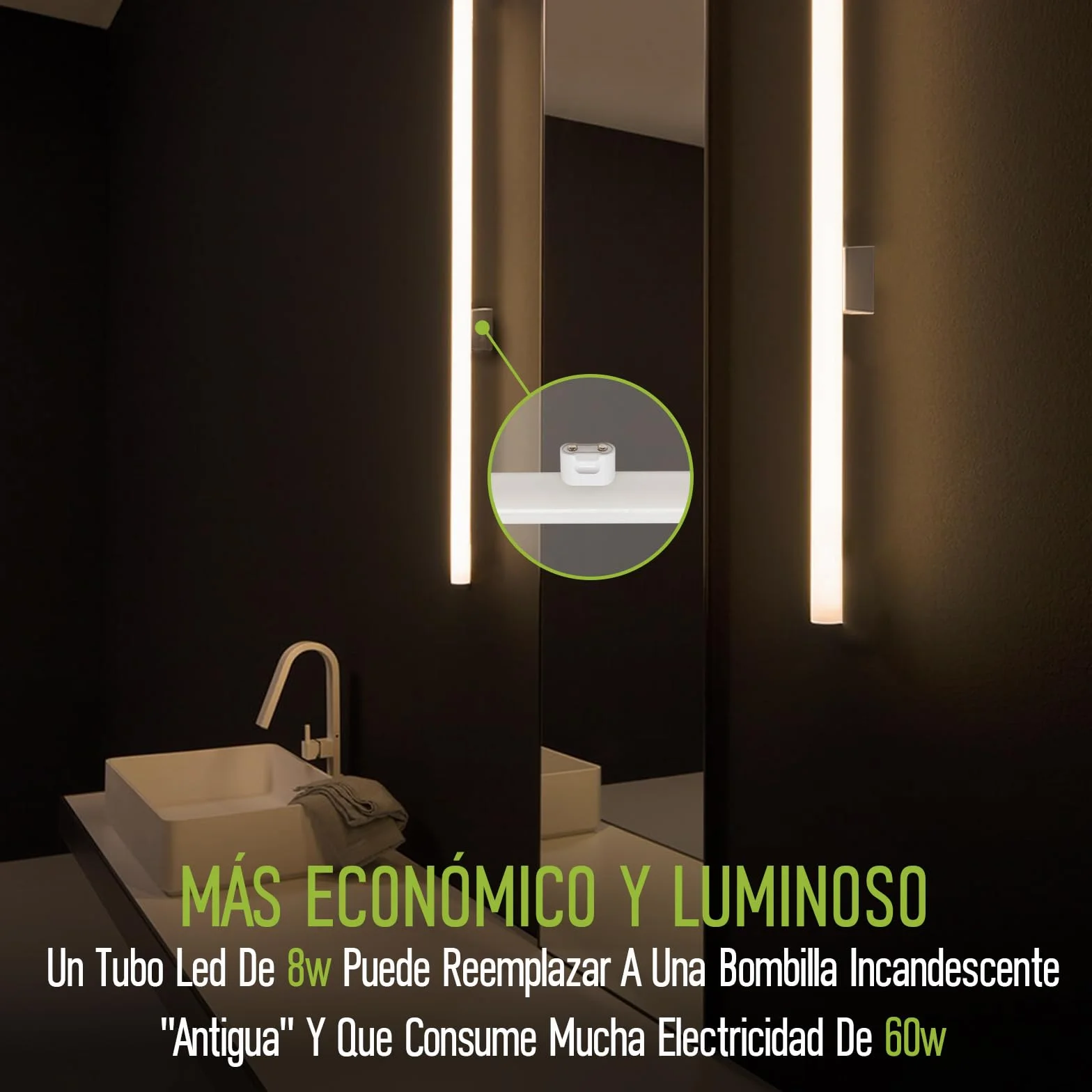 Linestra LED S14D 50cm 12W 1100LM Blanco Cálido 2700K LED Lineal Lámpara 180° S14S Bombilla Tubo 1 Casquillo