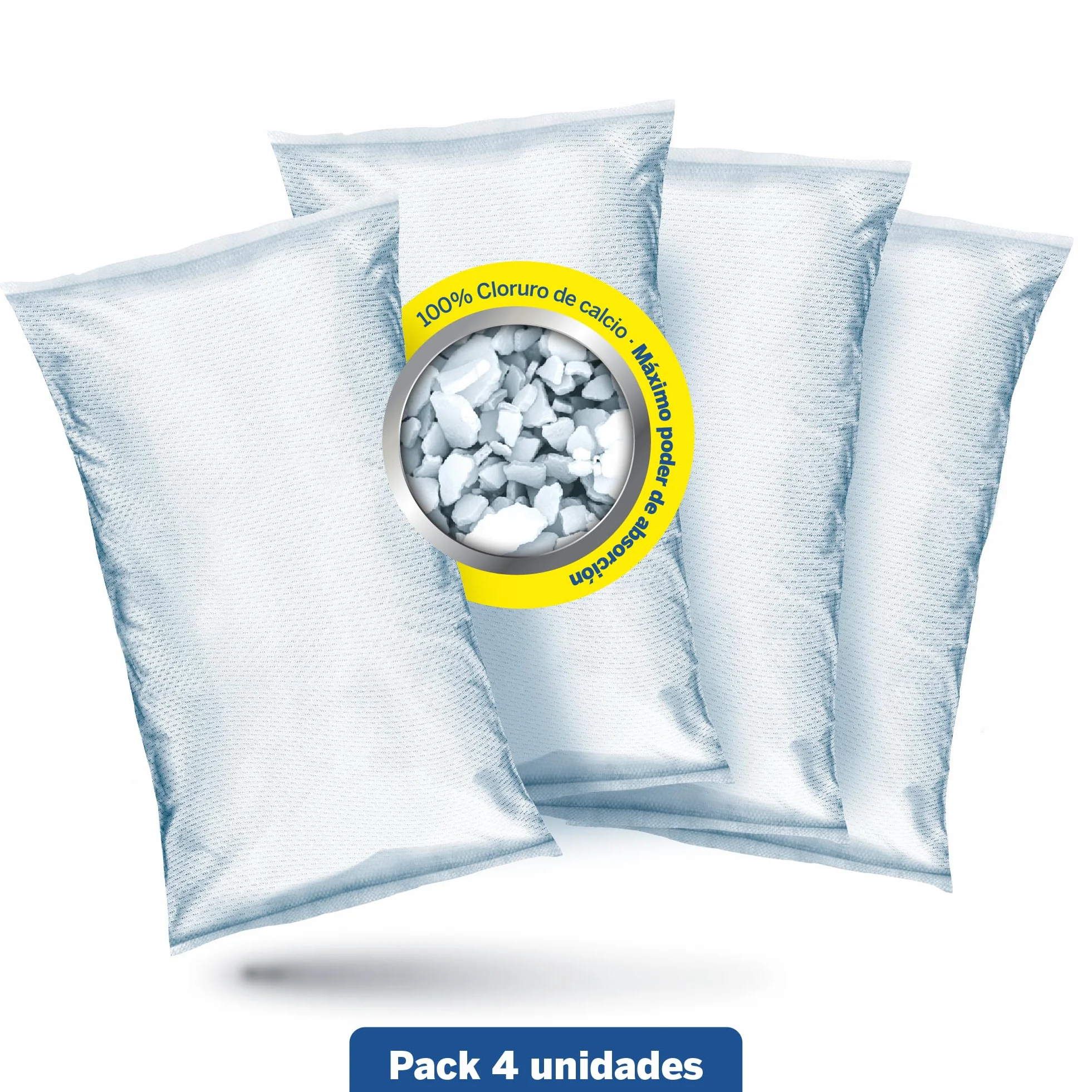 Recambio Deshumidificador 1kg Pack 4 Sin Perfume Absorbe Humedad 35 m² Compatible con Aparatos 1 kg Premium y Magnum