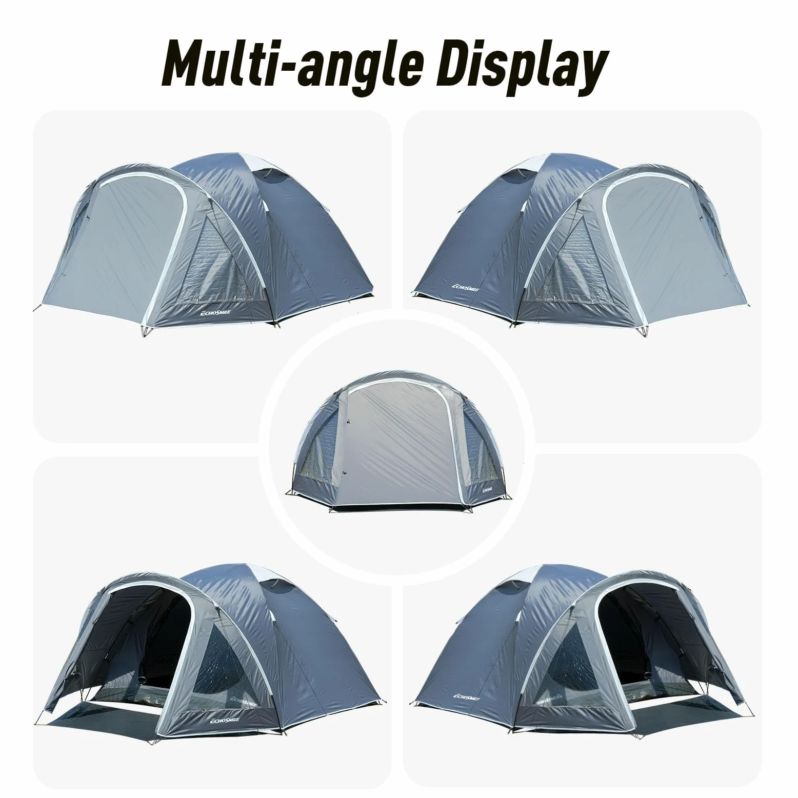 EchoSmile Tienda de campaña para 2-3 personas, tienda de campaña impermeable con vestíbulo, ultraligera, fácil de instalar para acampar al aire libre, 3 estaciones