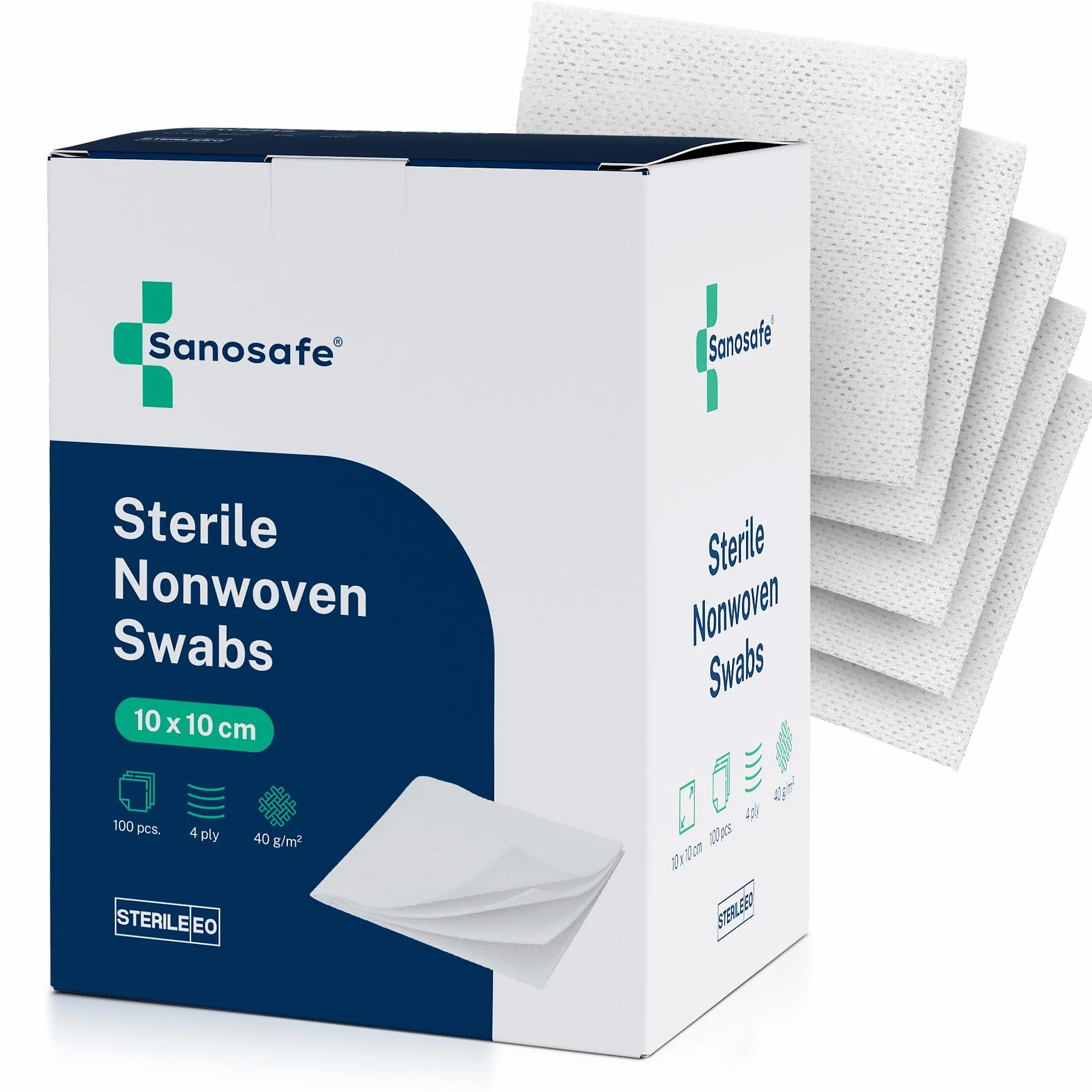Gasas Estériles no tejidas 10x10 cm 100 unidades para el cuidado de heridas