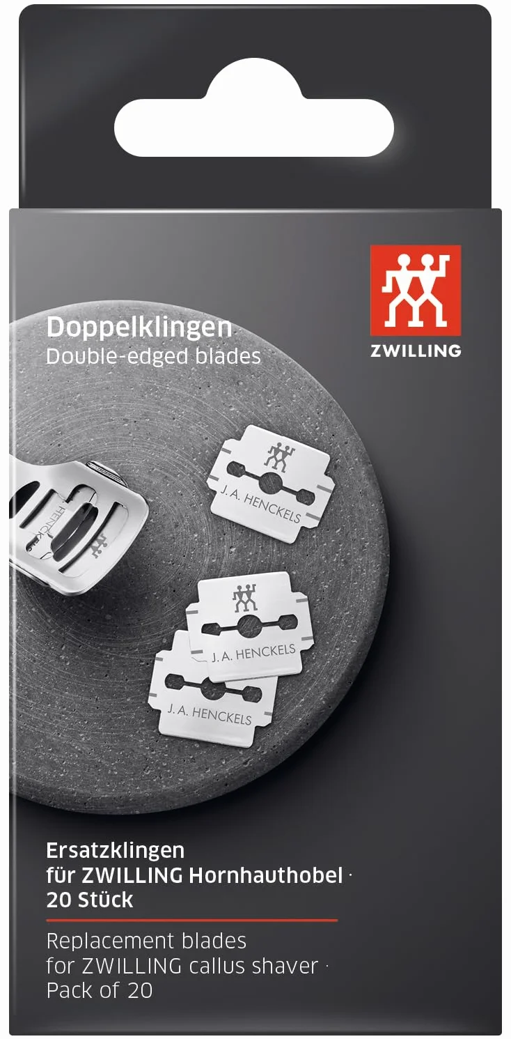 ZWILLING Cuchillas para raspador de callos, 20 piezas, afiladas por ambos lados