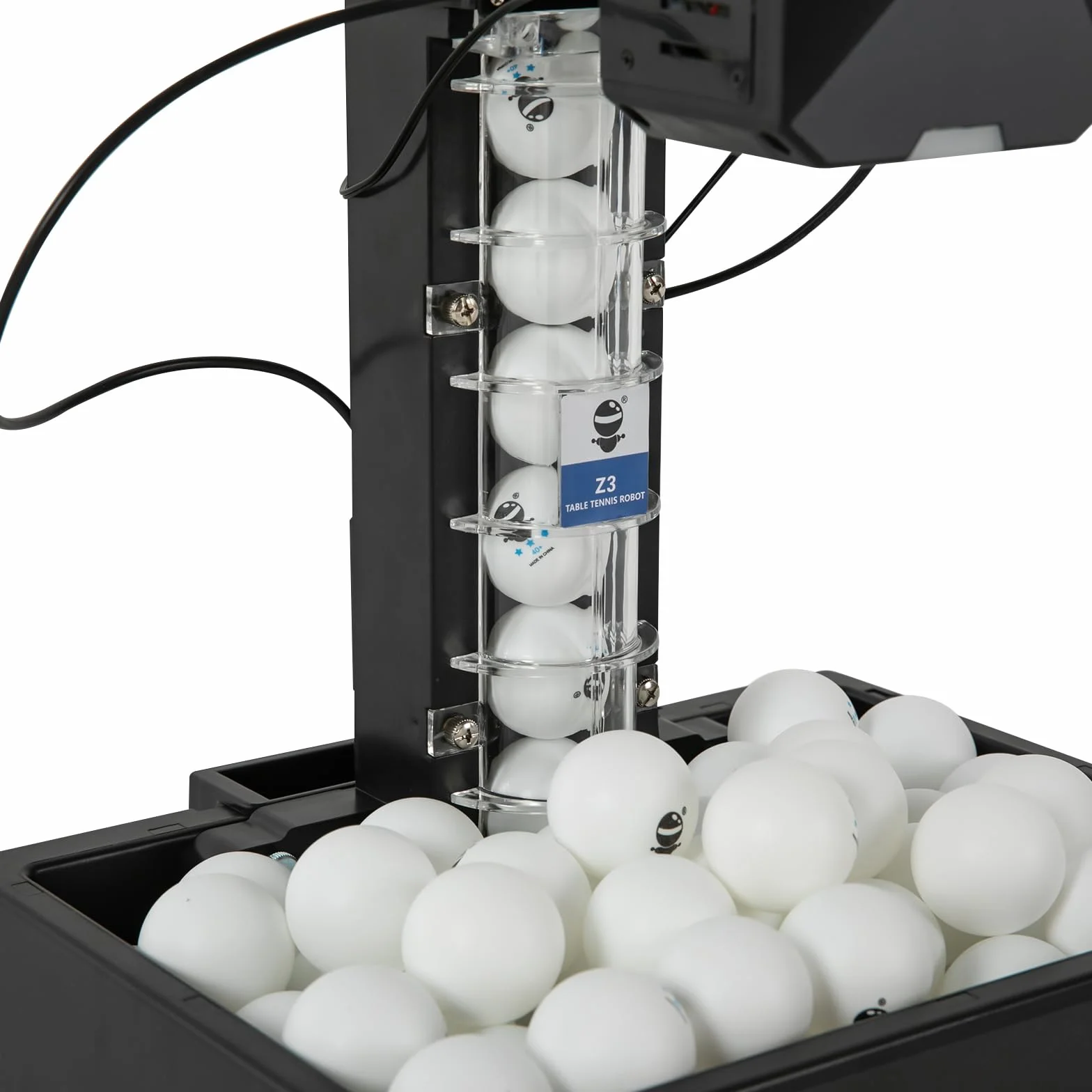 Máquina de Tenis de Mesa Automática 100 Bolas 10 Modos Programables 35-90 Bolas/Min con Mando a Distancia
