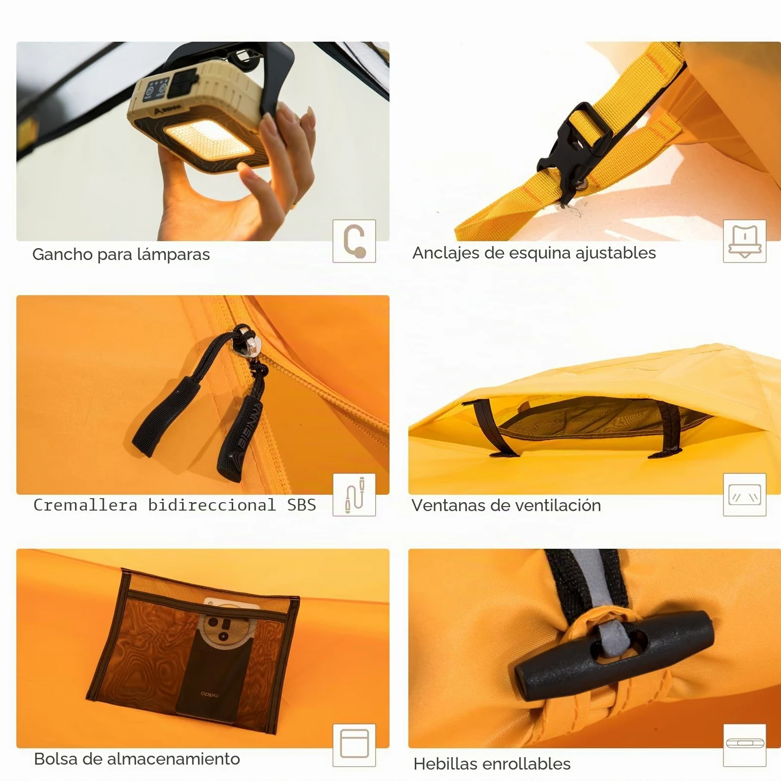 BISINNA Tienda de campaña para 4 Estaciones para mochileros, Tiendas de campaña de Invierno para 2 Personas, Tiendas de campaña Ligeras para Clima frío, Impermeable, Doble Capa, para Todas Las