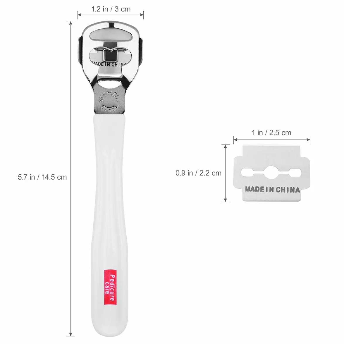 Healifty Afeitadora para pies con 20 cuchillas desechables de acero inoxidable para callosidades