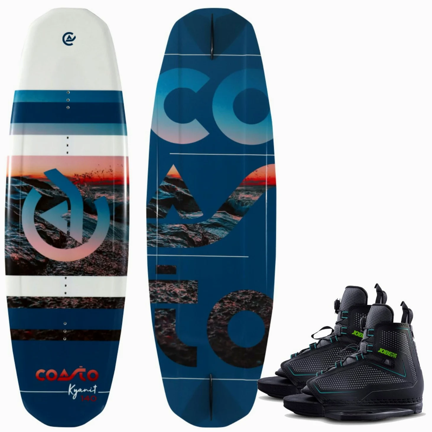 Brunelli COASTO KYANIT 140 - Tabla de wakeboard Flex con fijaciones 39-46
