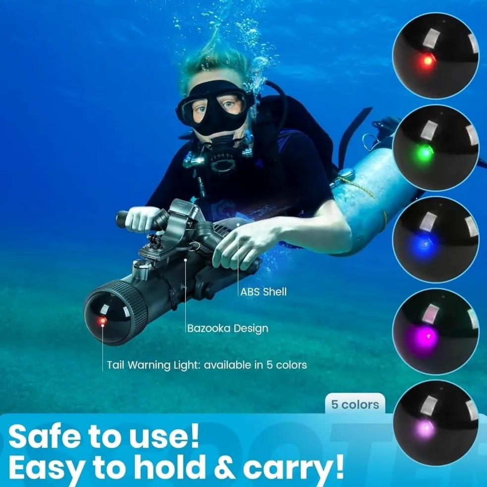 Scooter submarino 700W para adultos, scooter marino profundidad 30 metros para piscina y mar, mango desmontable, autonomía 160 minutos, velocidad ajustable, dispositivo de propulsión para