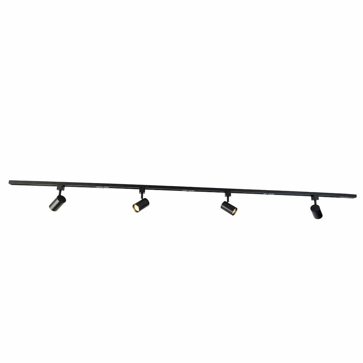 QAZQA Yade Sistema de carril moderno negro 4 luces monofásico Aluminio/Acero LED Max. 4x50W