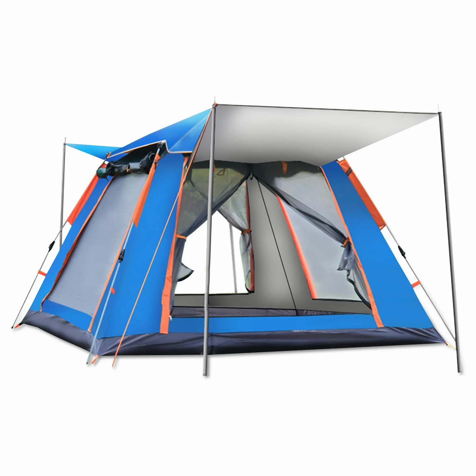 Ergocar Tienda de Campaña 3-4 Personas Tienda de Camping Ligero Impermeable Anti Viento Exteriores Tienda de Campaña para Senderismo Festival Camping Mochila