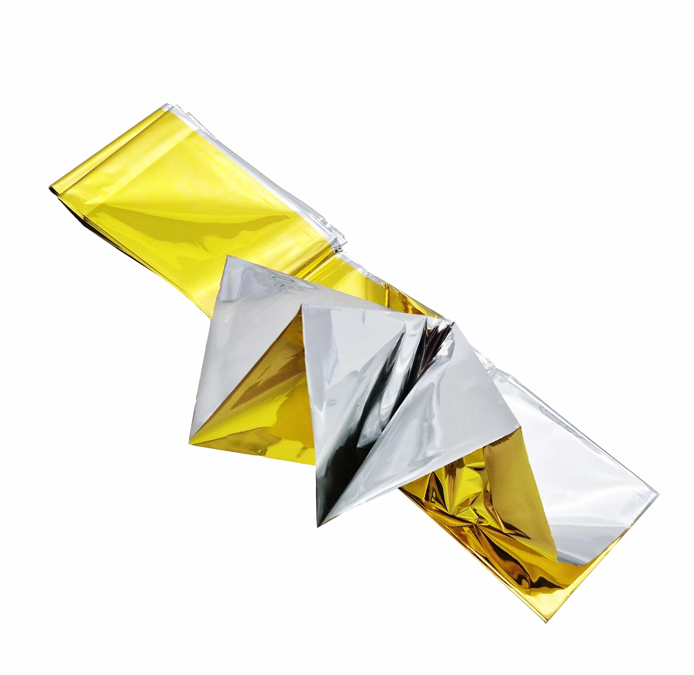 Mantas térmicas doradas y plateadas 210 x 160 cm Tiga-Med 50 unidades para emergencias