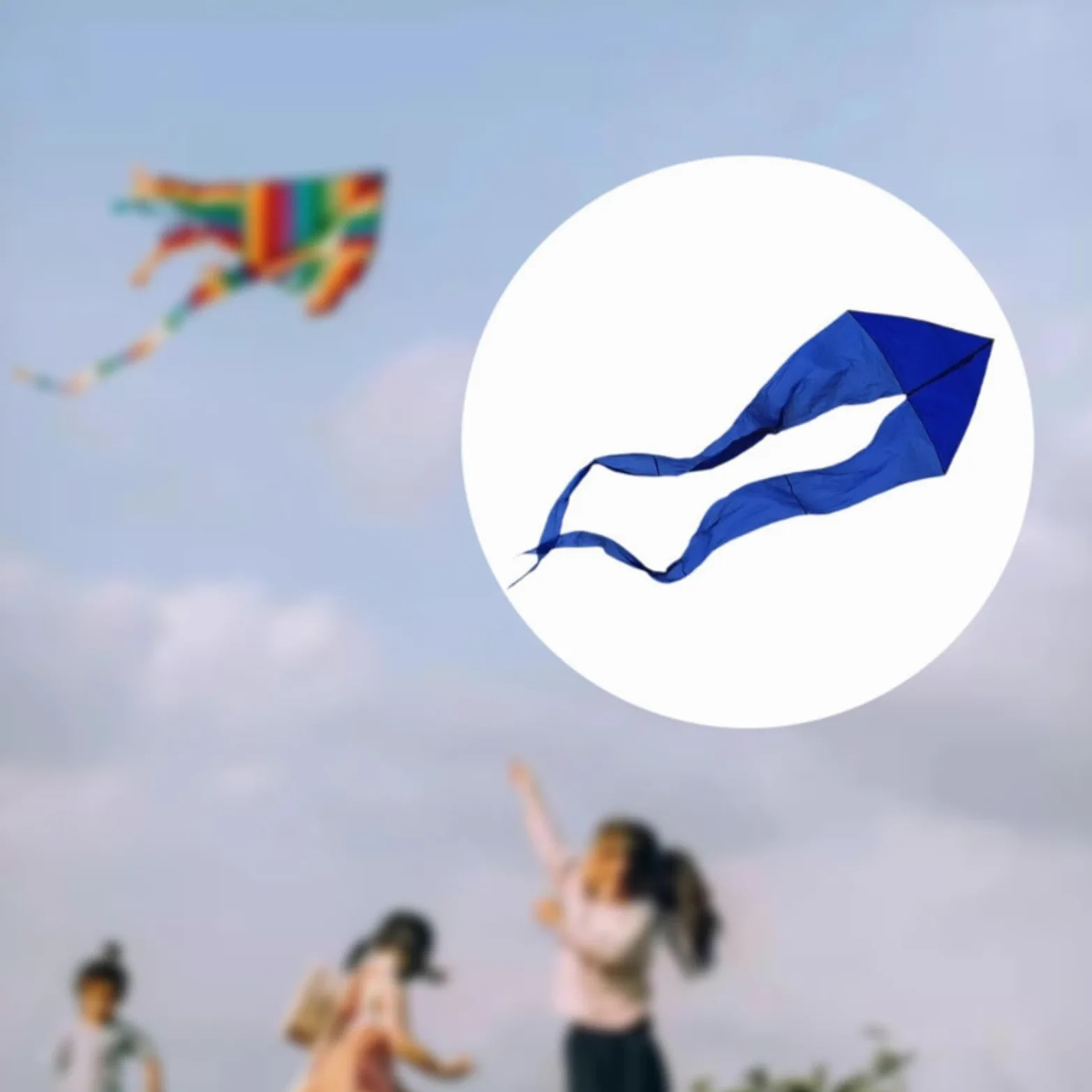 Cometa Fantasma con Bolsa Portátil Modelo Triangular Plegable Grande de Poliéster Resistente al Desgarro Adecuado para Adultos y Niños