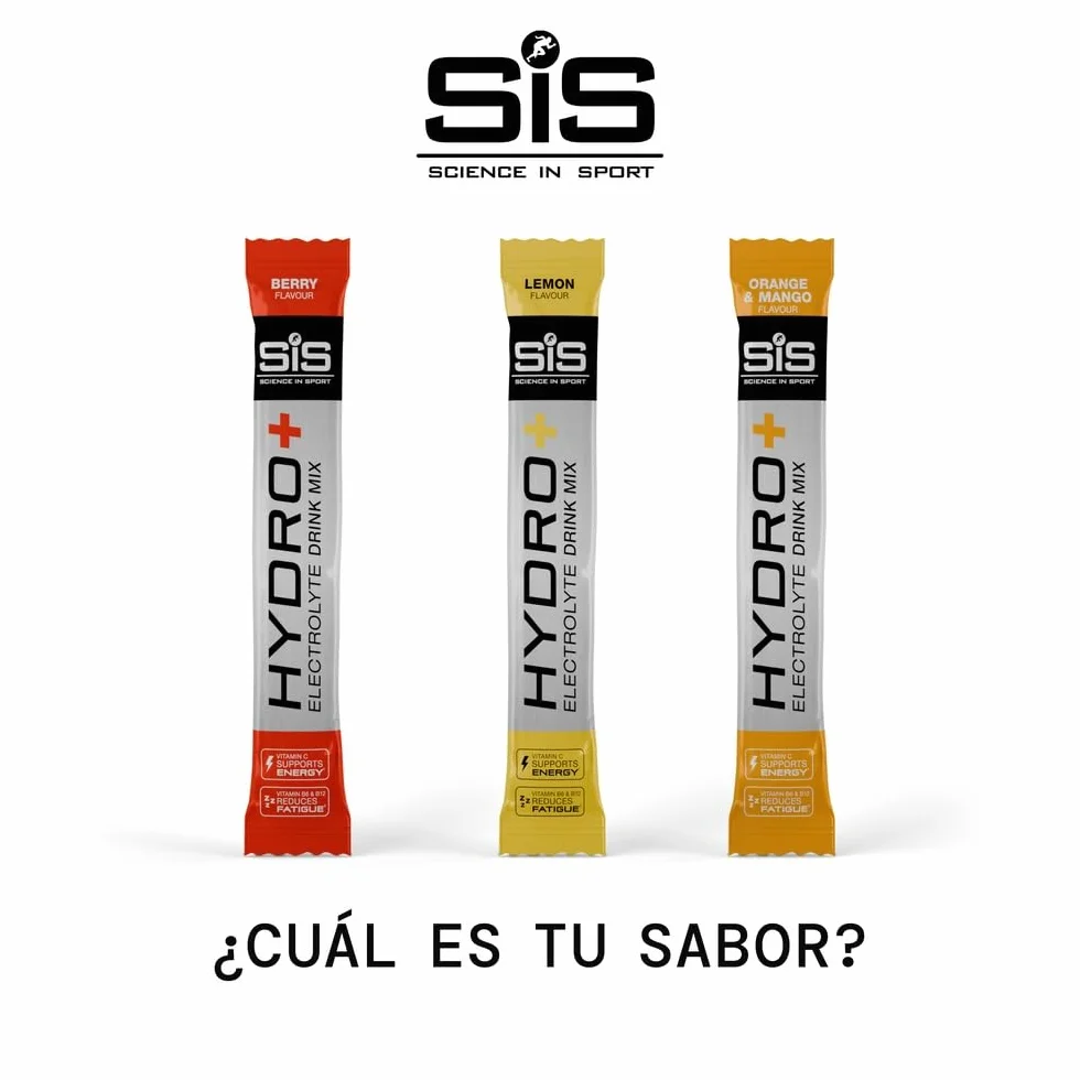Science in Sport HYDRO+ Electrolyte Drink Mix 20x4,5g Frutos del bosque Electrolitos en polvo veganos