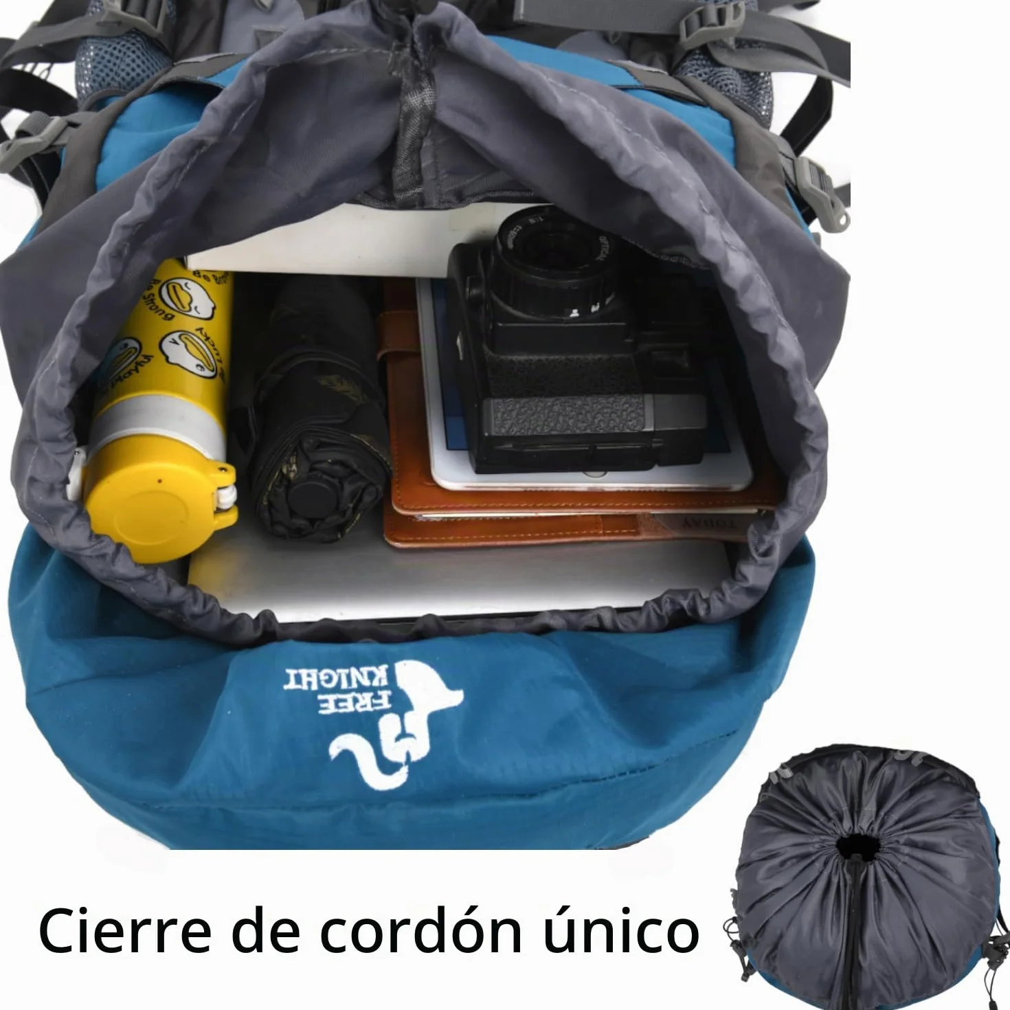 Bseash Mochila de senderismo ligera impermeable de 60L con cubierta de lluvia, mochila deportiva al aire libre para escalada acampar y turismo