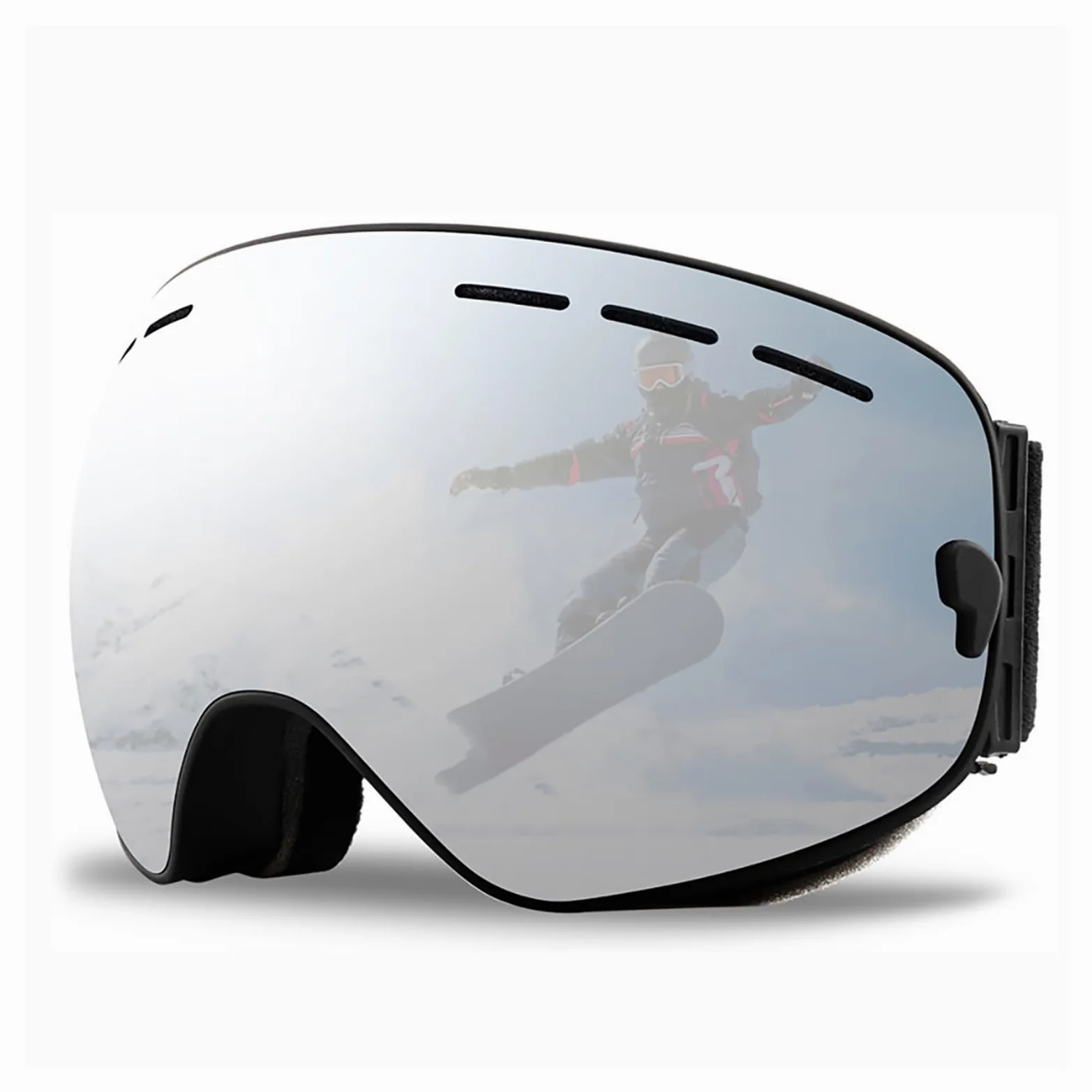 Gafas de esquí 1/2/3 piezas Gafas de montañismo - Gafas de radiación - Gafas de viento Gafas de esquí esféricas grandes - Gafas de esquí antiniebla Gafas para exteriores (Color: 09 3 piezas) (08