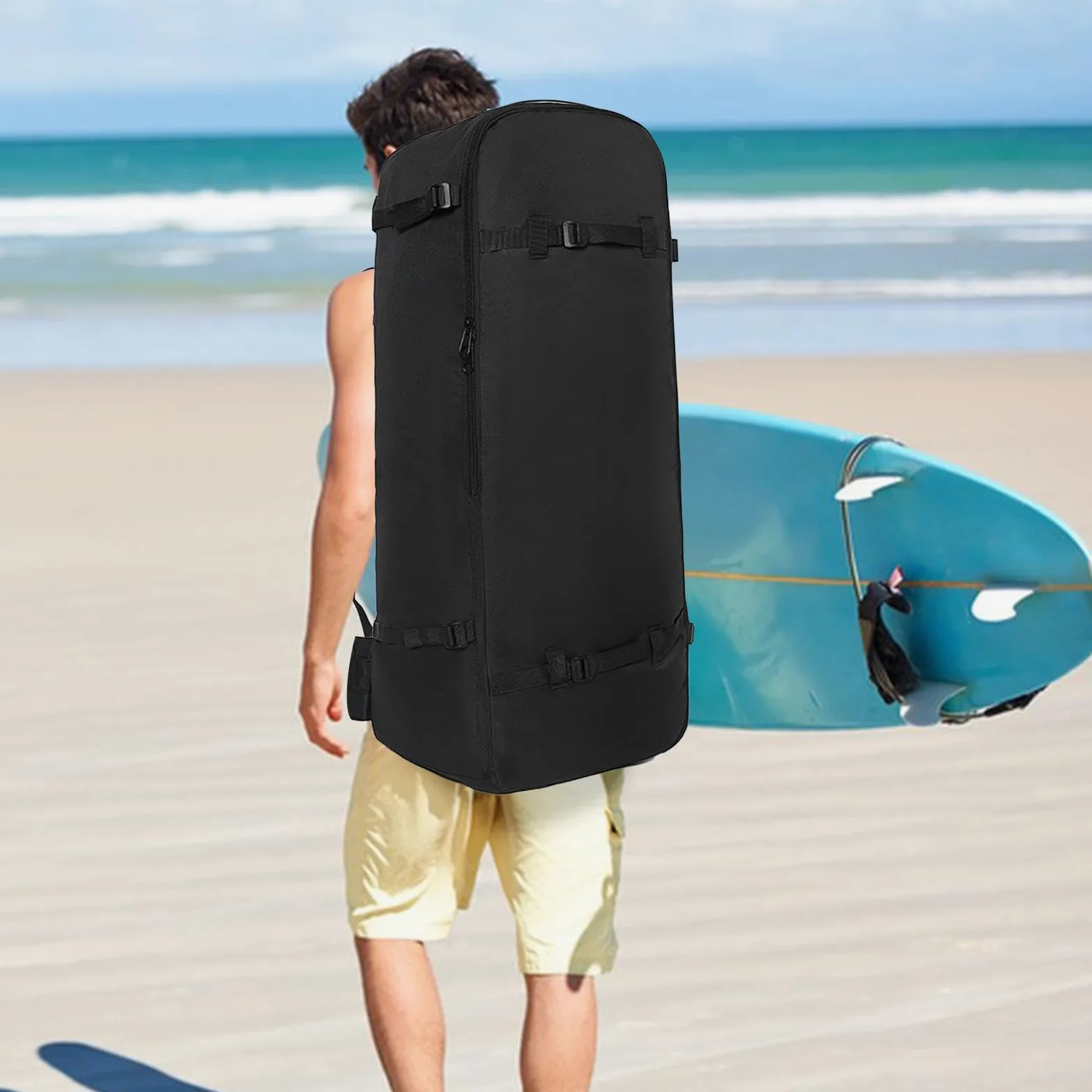 Bolsa para Tabla de Surf Inflable Portador Ligero con Correa Ajustable | Bolsa Seca Para Paddle Boarding para agua, río, natación y pesca, camping, senderismo y playa