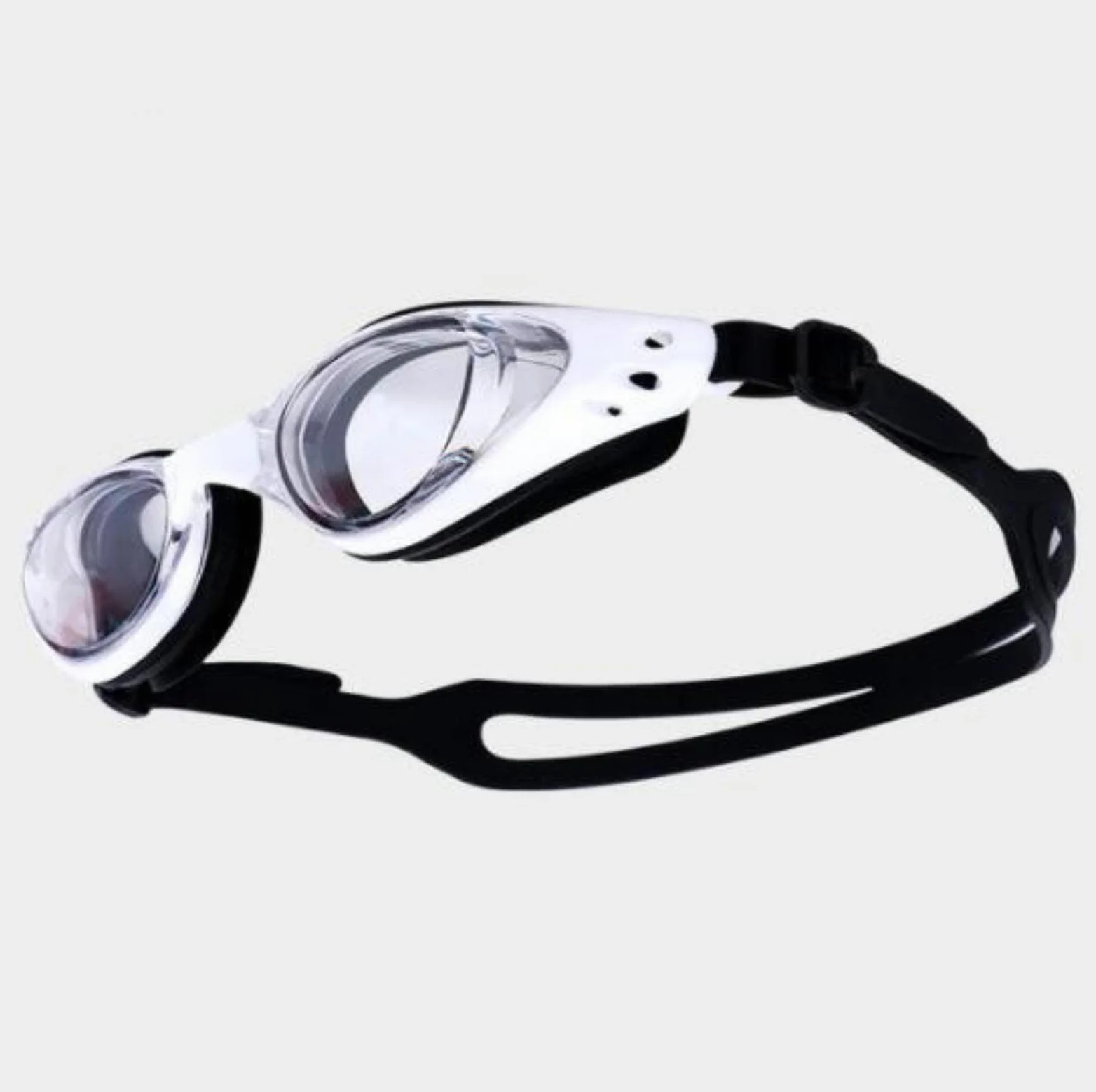 Gafas de natación. Gafas de natación Profesionales antivaho, UV, Ajustables, for Hombres y Mujeres, Impermeables, de Silicona, for Buceo en Piscina, Gafas for Adultos(Clear Black White)