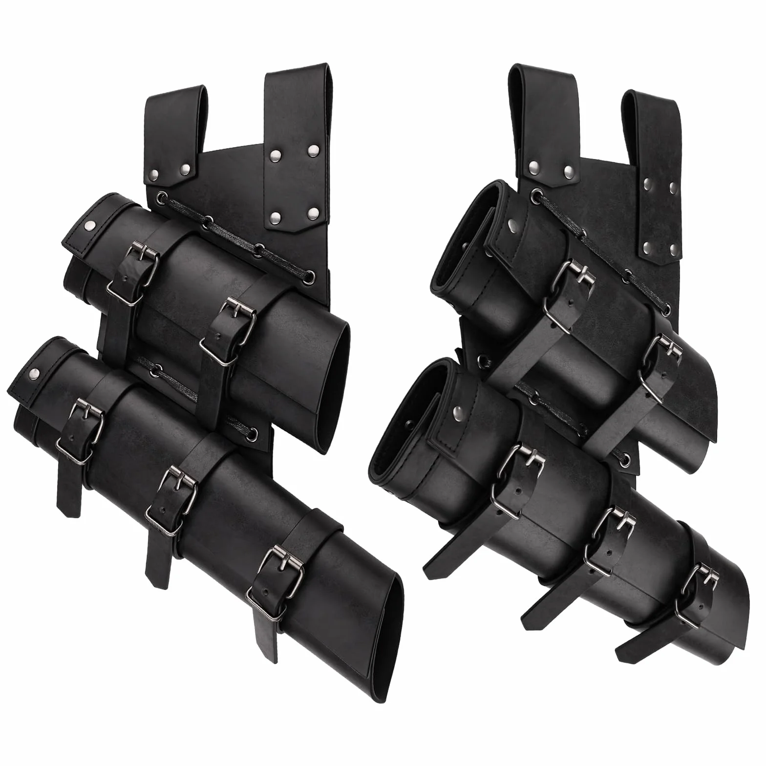 HiiFeuer Juego de 2 Piezas Portaespadas Doble Medieval con Cinturón Ajustable para Cosplay Fiestas