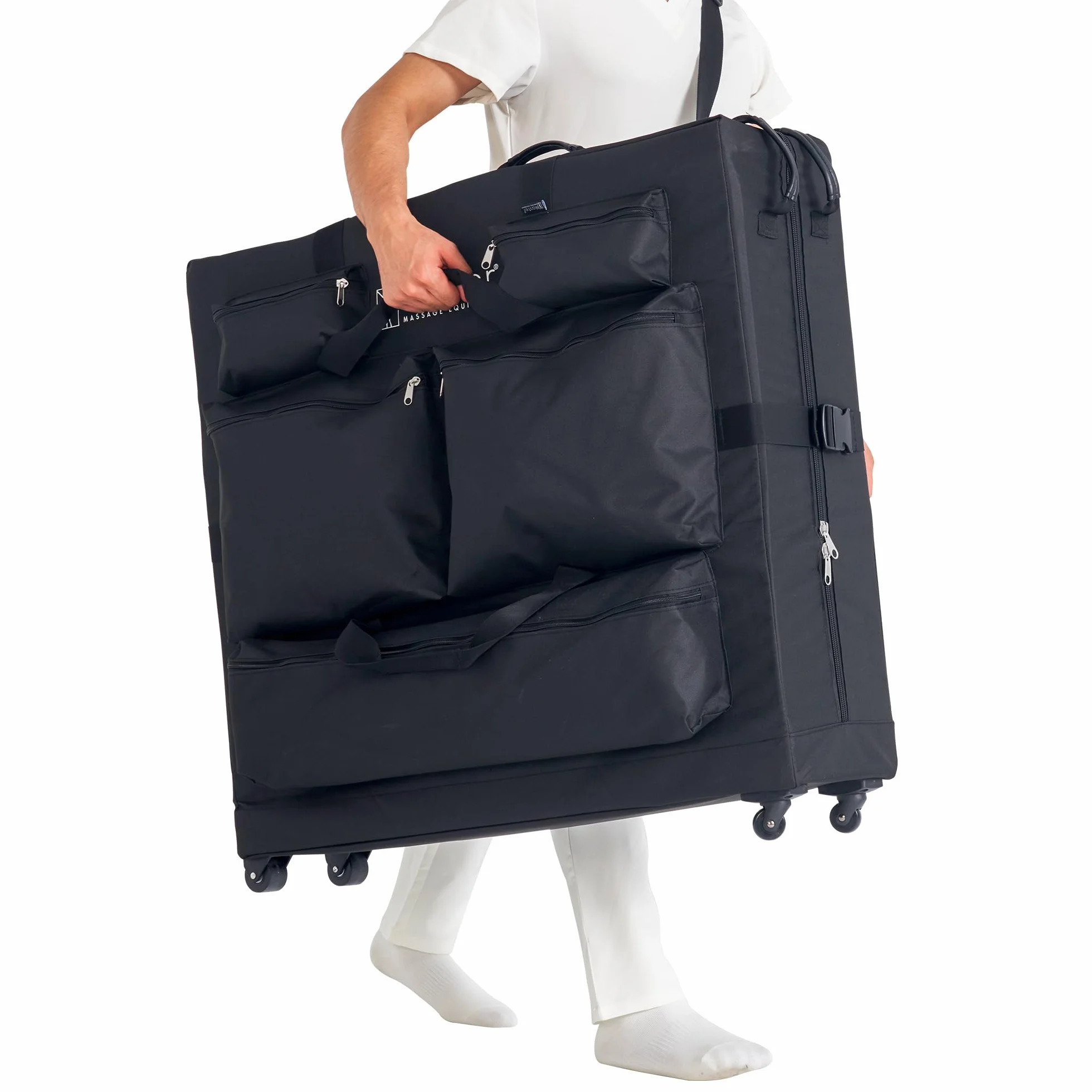 Master Funda universal con ruedas para mesa de masaje, negro