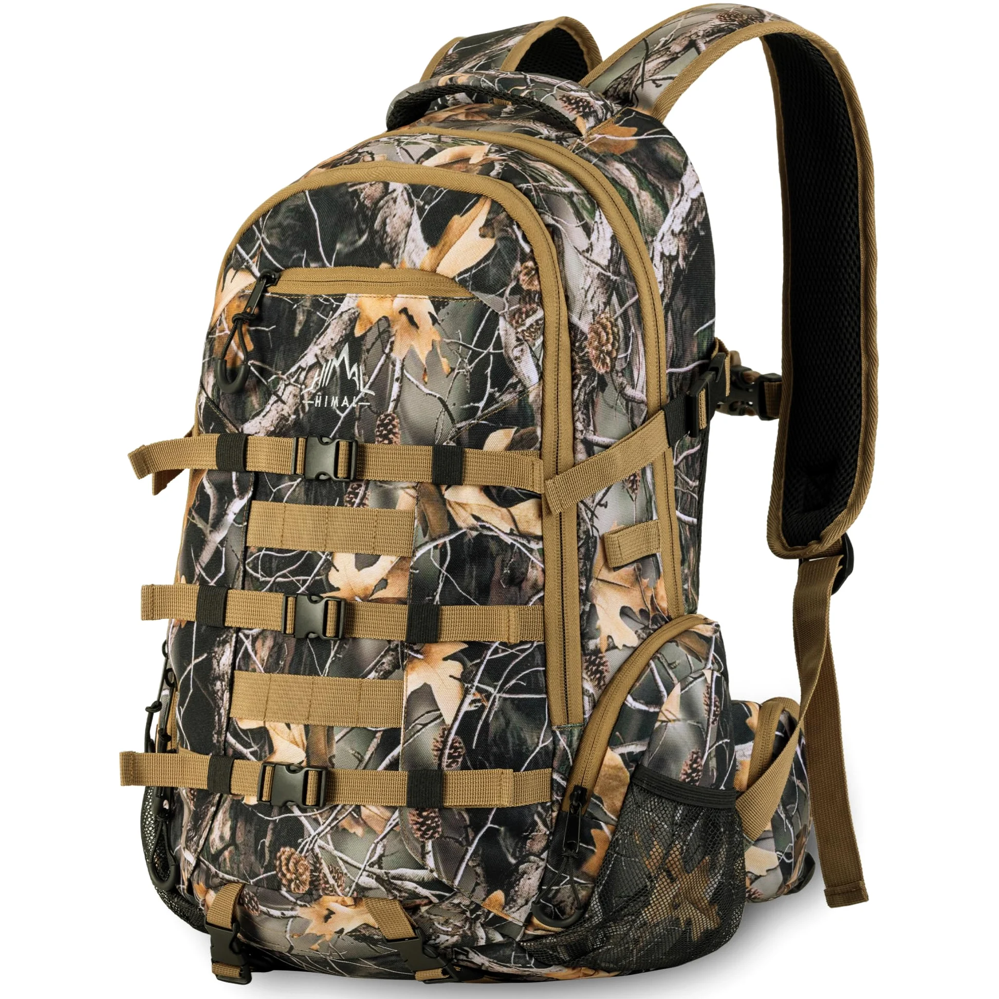 GoHimal Mochila de caza impermeable 600D, paquete de caza de camuflaje con riñonera para pistola de arco de rifle