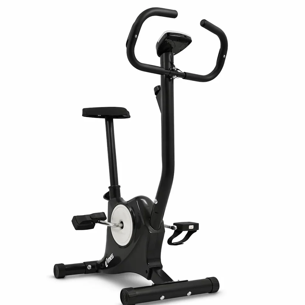 Bicicleta estática de cámara para adelgazar y tonificar glúteos y piernas, resistencia ajustable sensores cardiovasculares pantalla LCD sillín ajustable entrenamiento fitness
