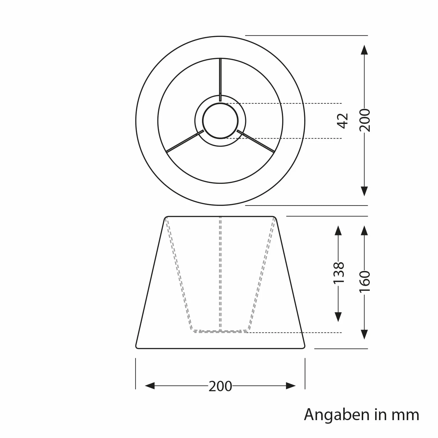 Pantalla lino yute beige natural 200mm Ø 2 piezas