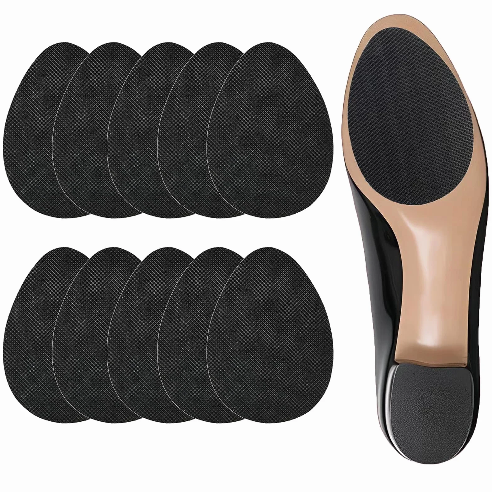 Pegatinas Antideslizantes para Zapatos, 5 Pares, Almohadillas Autoadhesivas, Reparación Suela, Hombre y Mujer