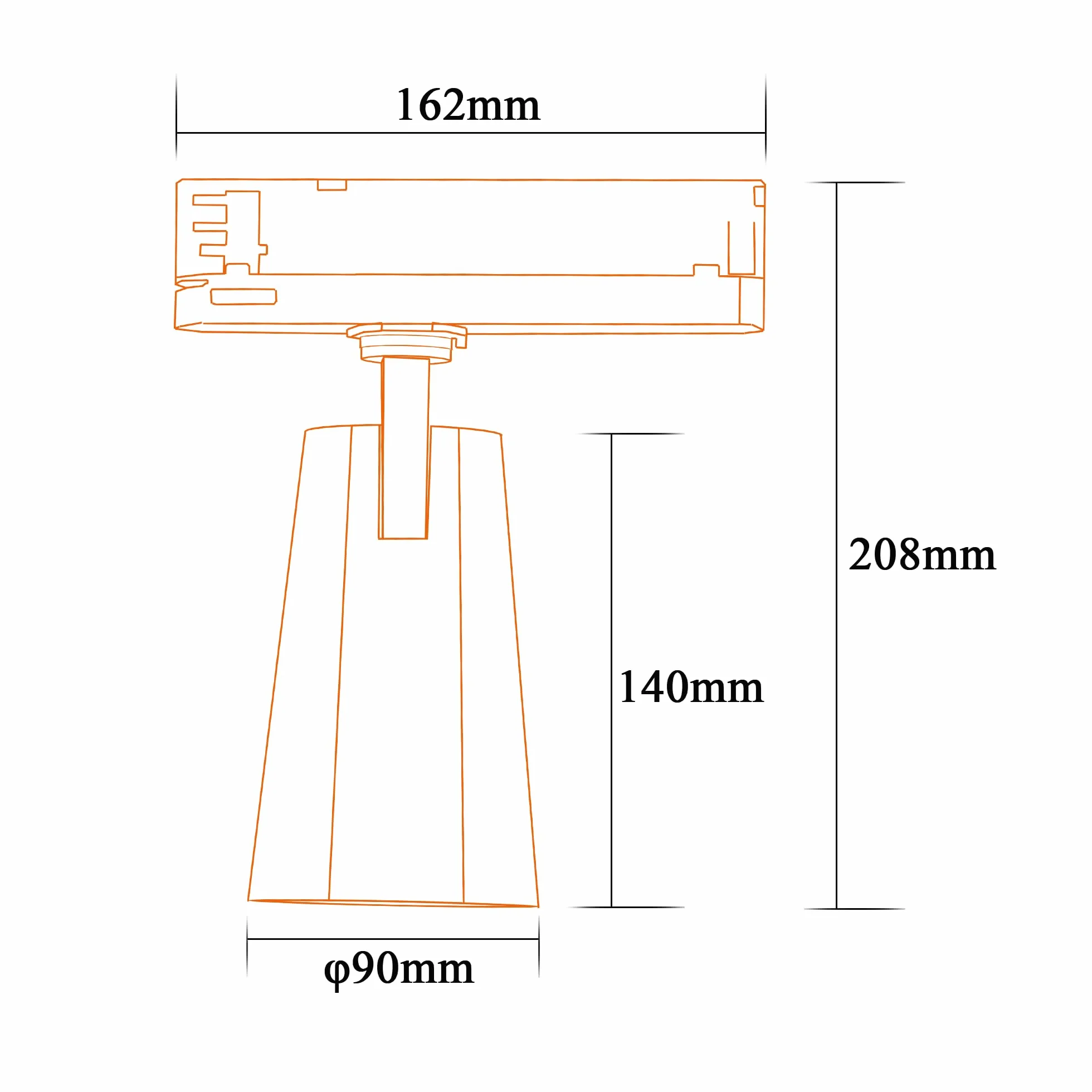 Foco de riel LED 30W Trifásico 4000K 2800lm Aluminio