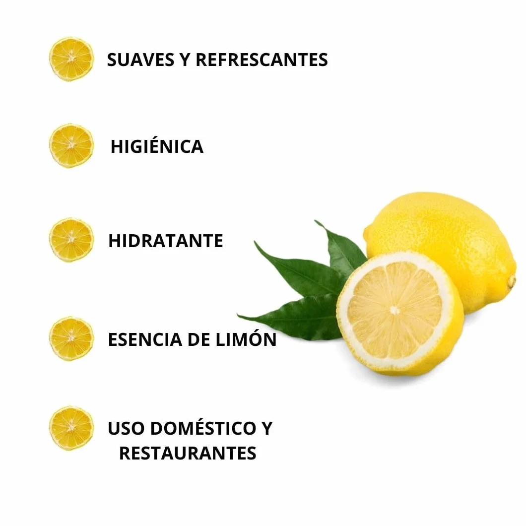 Obulco Toallitas Limón Refrescantes Manos Elimina Olores Marisco Pescado Carne Sobres Individuales